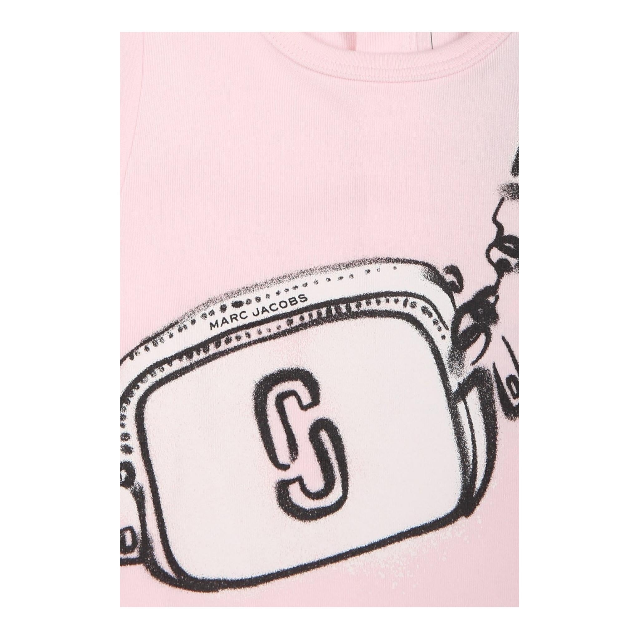 MARC JACOBS completo 2 pezzi t-shirt-short Rosa per Neonata W60153 ROSA MARC JACOBS