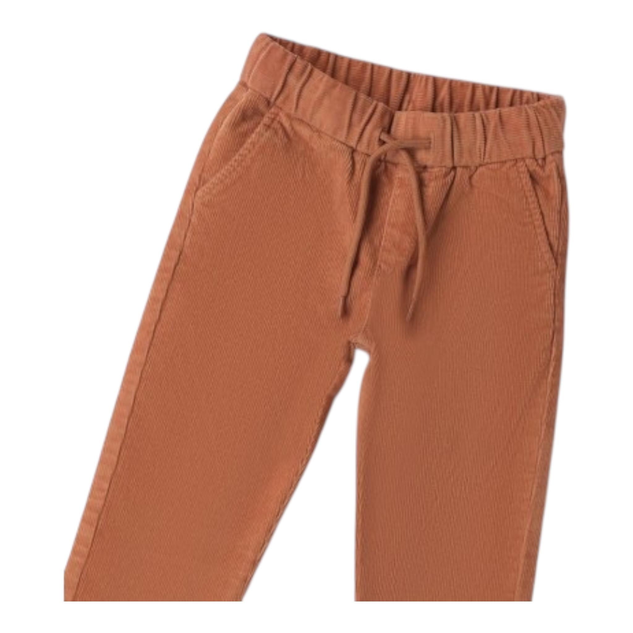 SARABANDA pantalone tinta unita in velluto Cammello per Bambino 0A169 CAMMELLO SARABANDA