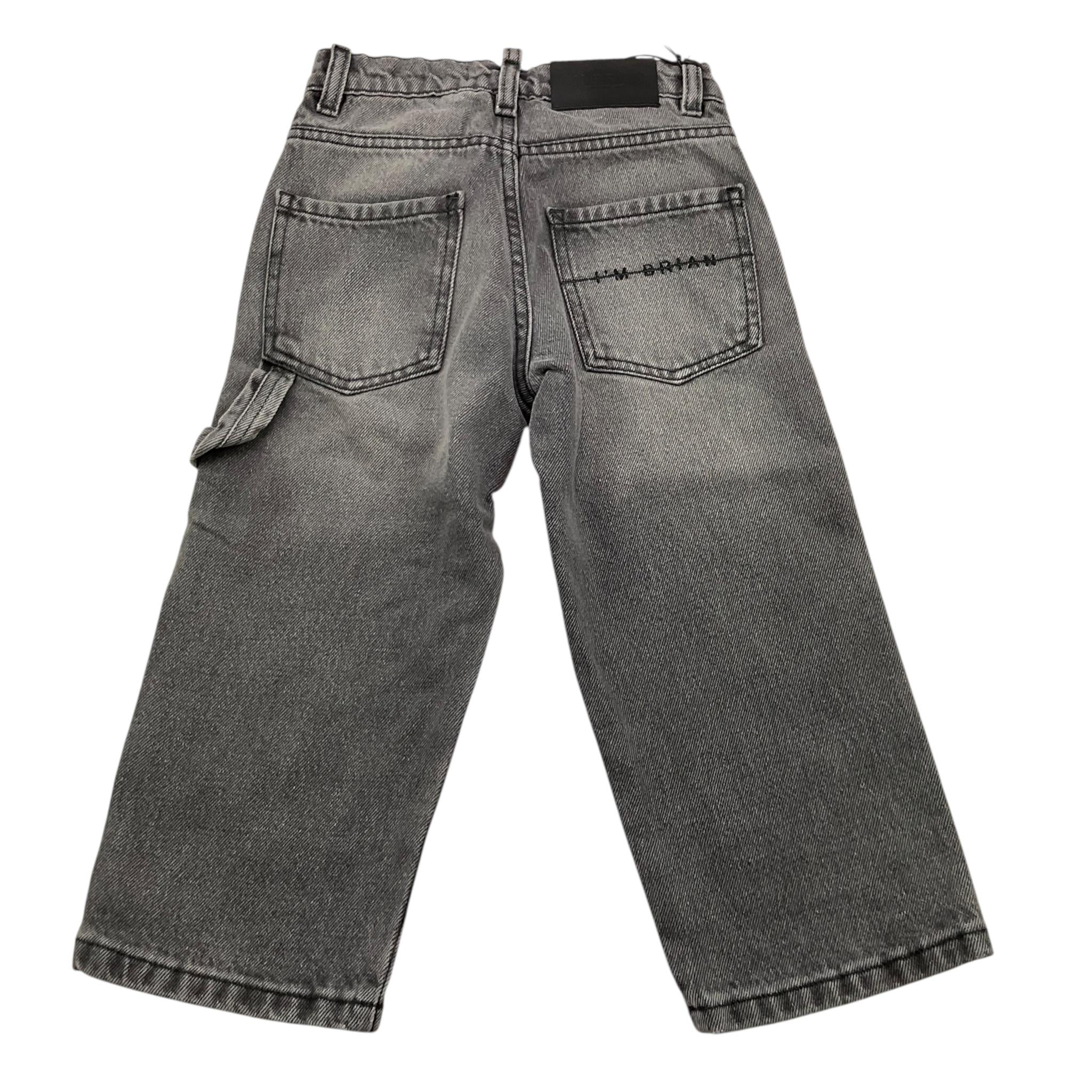 I'M BRIAN jeans tinta unita con girovita regolabile Nero per Bambino CARPJL2324 NERO I'M BRIAN