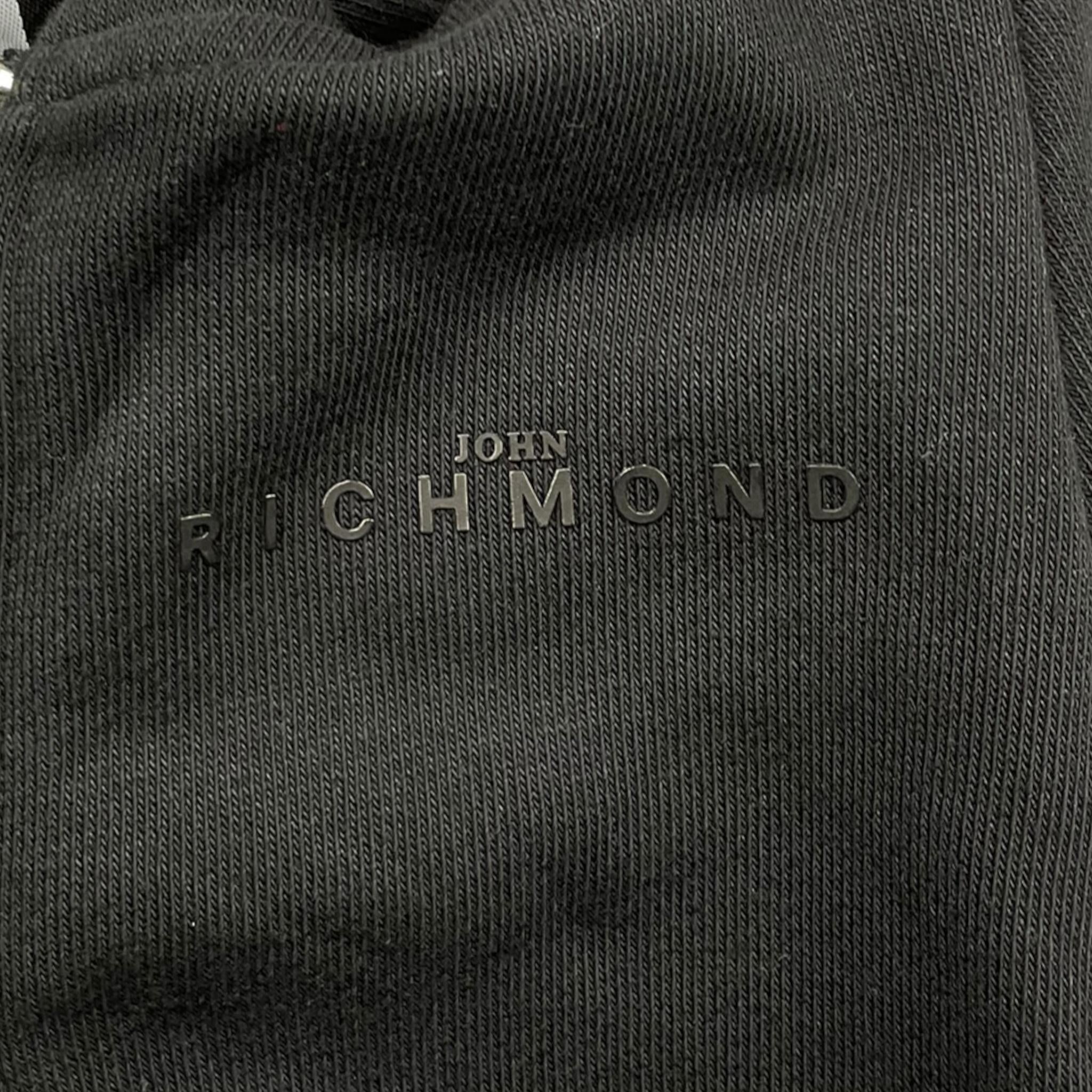 JOHN RICHMOND felpa tinta unita con zip e cappuccio Nero per Neonata RIA25025FE NERO JOHN RICHMOND