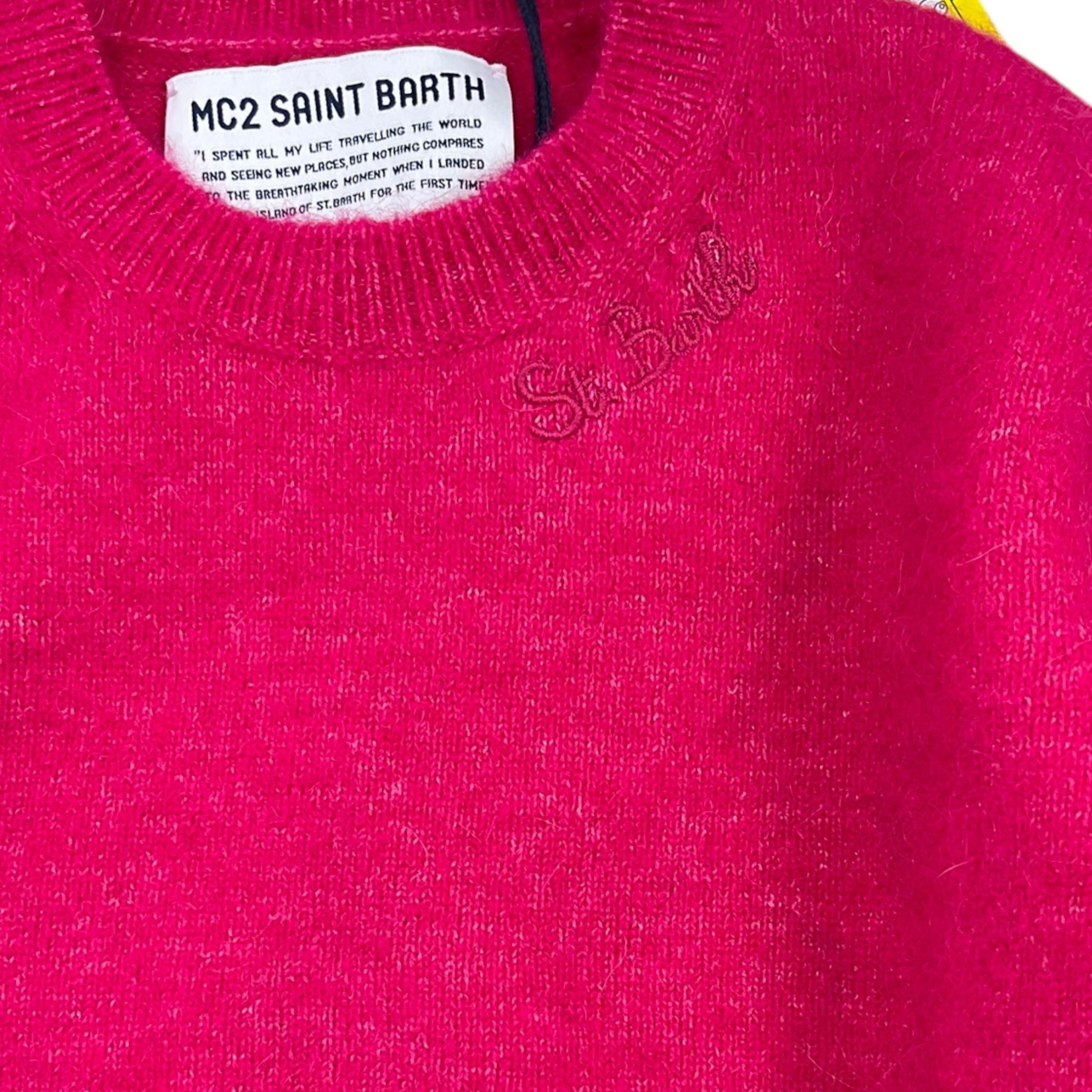 SAINT BARTH maglia girocollo tinta unita  Fuxia per Bambina LYL001 FUXIA SAINT BARTH