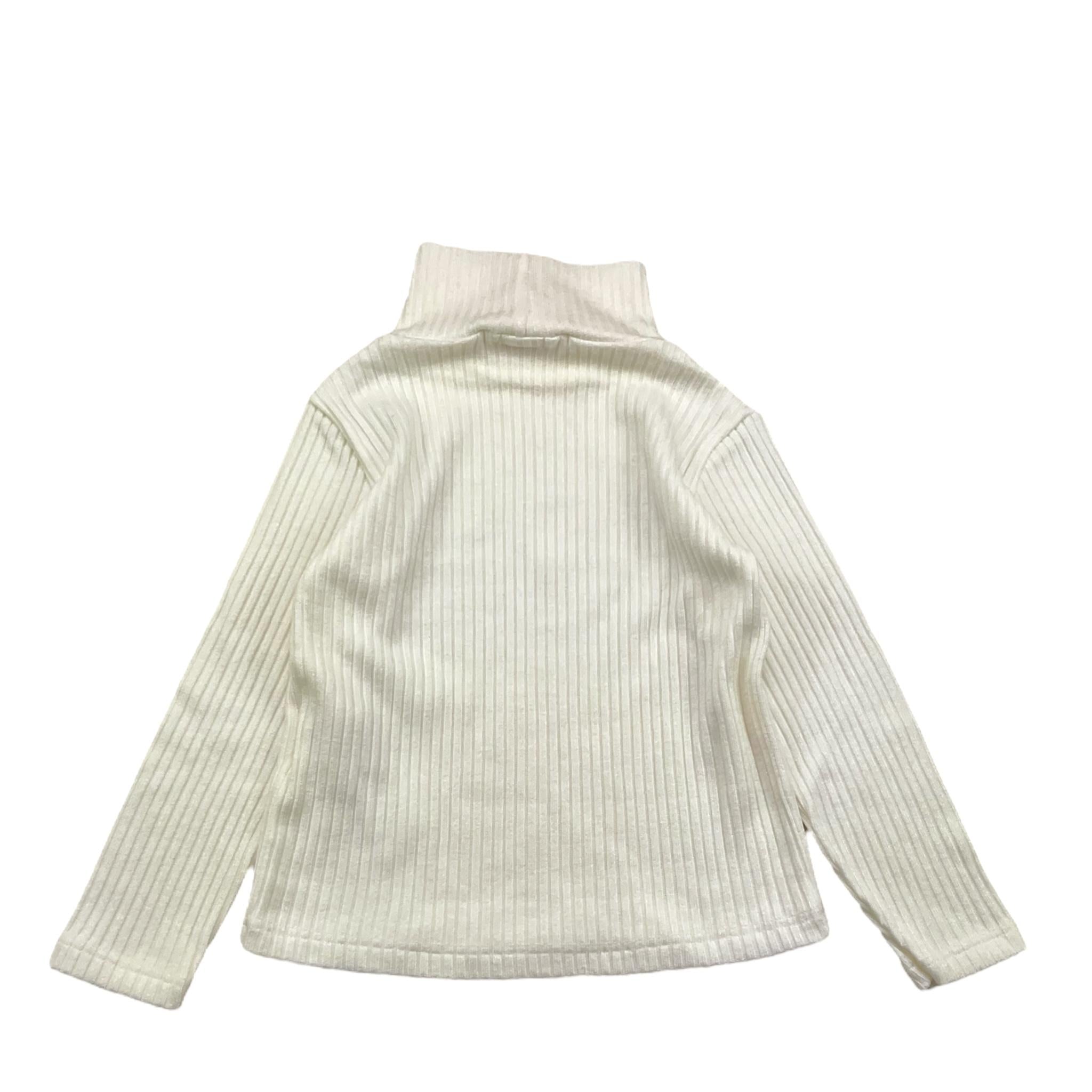 NANAN maglia modello lupetto tinta unita a costine Bianco per Bambina I2422048B BIANCO NANAN