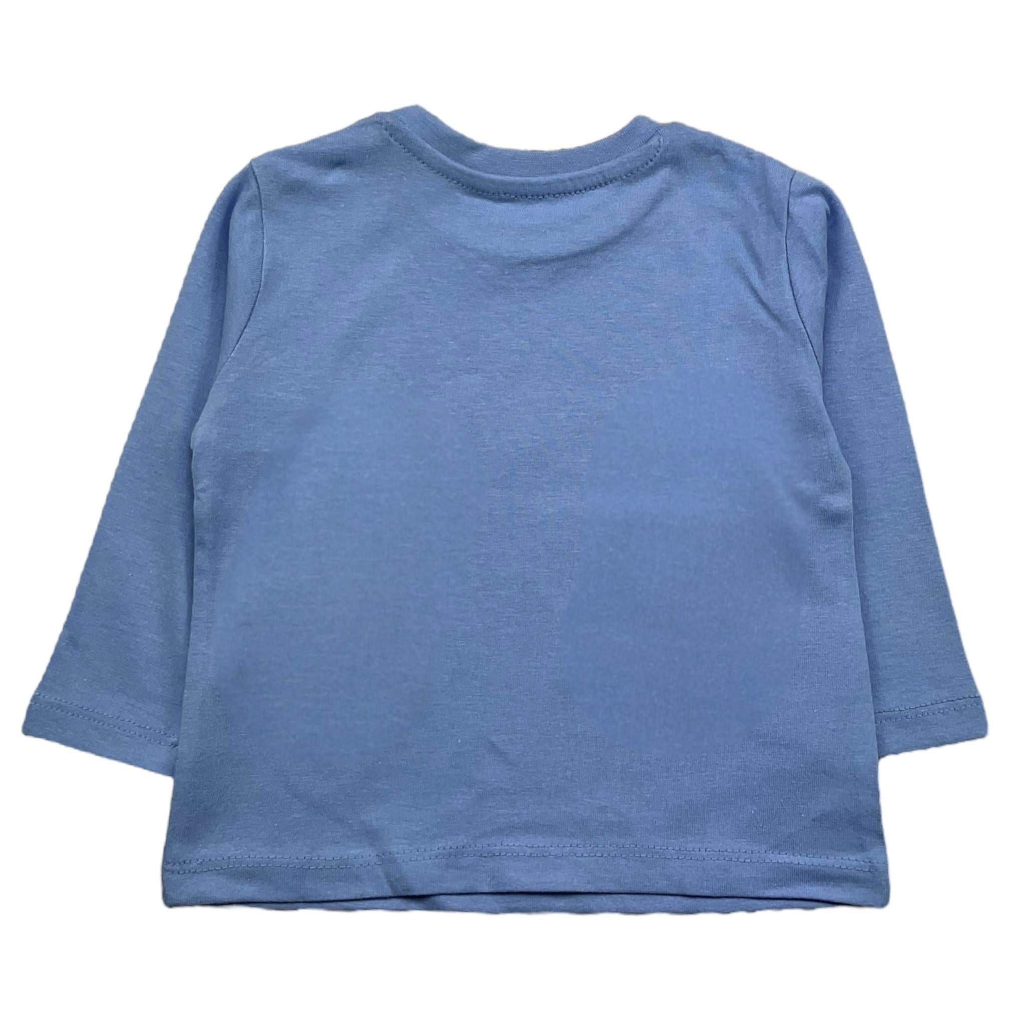 MAYORAL shrit girocollo tinta unita con stampa in contrasto Azzurro per Neonato 108NXX AZZURRO MAYORAL