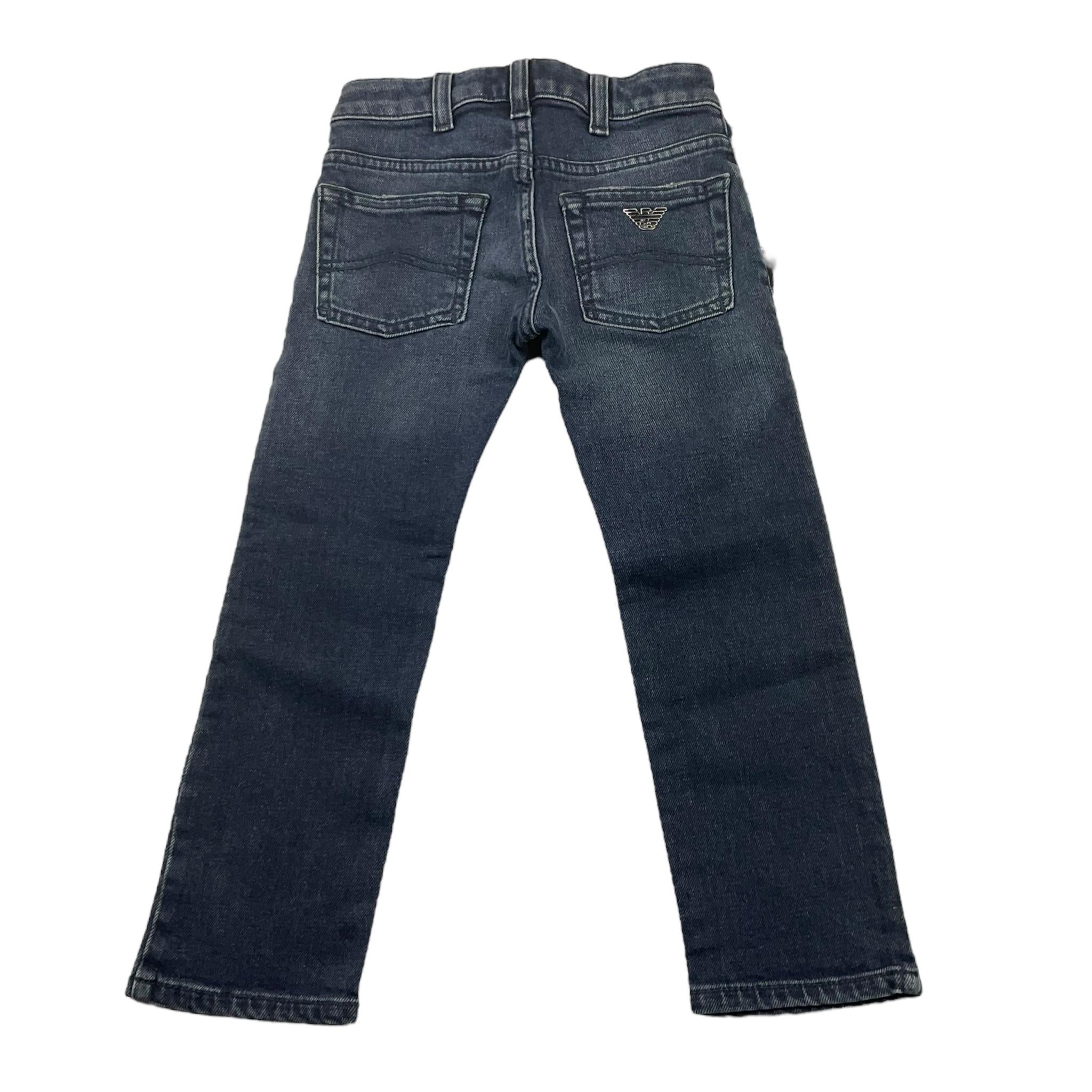EMPORIO ARMANI jeans tinta unita con girovita regolabile Blu per Bambino 6L4J45 BLU EMPORIO ARMANI