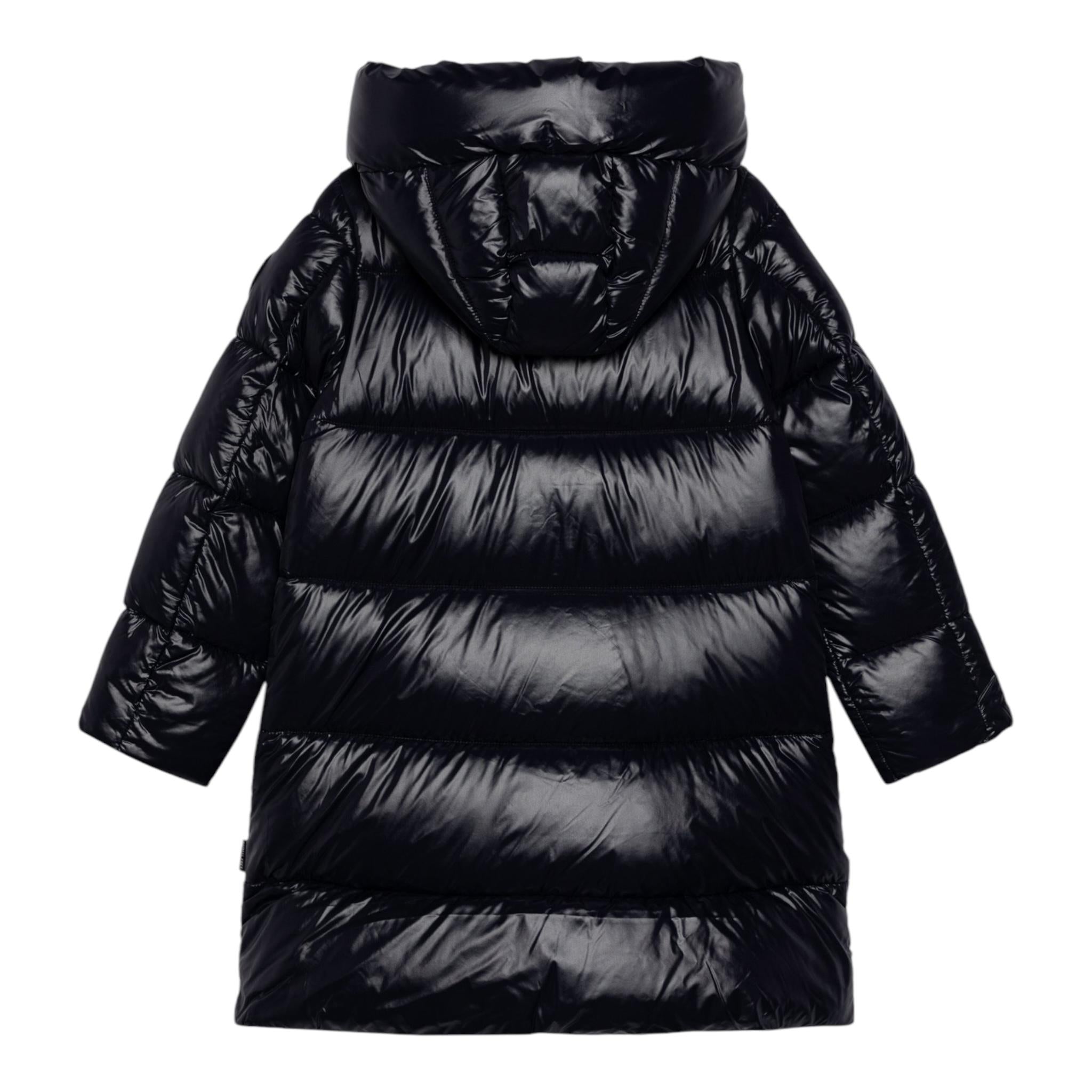 SAVE THE DUCK giubbino tinta unita con zip e cappuccio Nero per Bambina J45510GX NERO SAVE THE DUCK