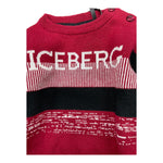 ICEBERG maglia girocollo tinta unita con stampe in contrasto Rosso per Bambino MGICE5301BJ ROSSO ICEBERG