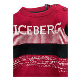 ICEBERG maglia girocollo tinta unita con stampe in contrasto Rosso per Bambino MGICE5301BJ ROSSO ICEBERG