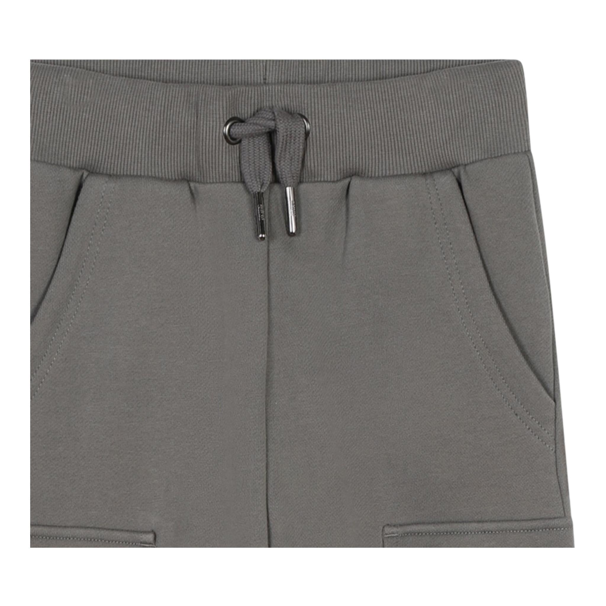 DKNY pantalone tuta tinta unita con logo Grigio per Bambino D60174 GRIGIO DKNY
