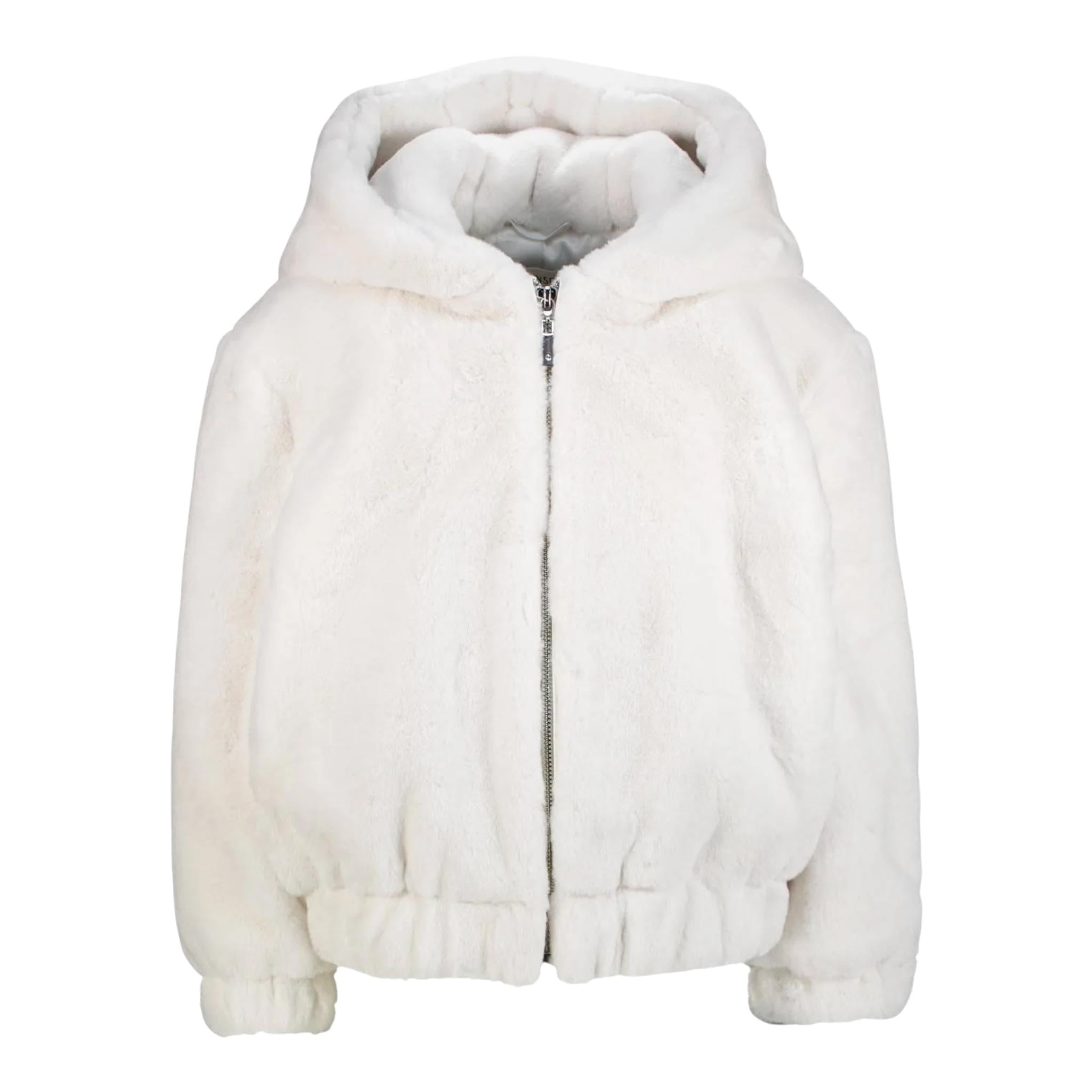 TWINSET pelliccia tinta unita con zip Bianco per Bambina 242GJ2200 BIANCO TWINSET