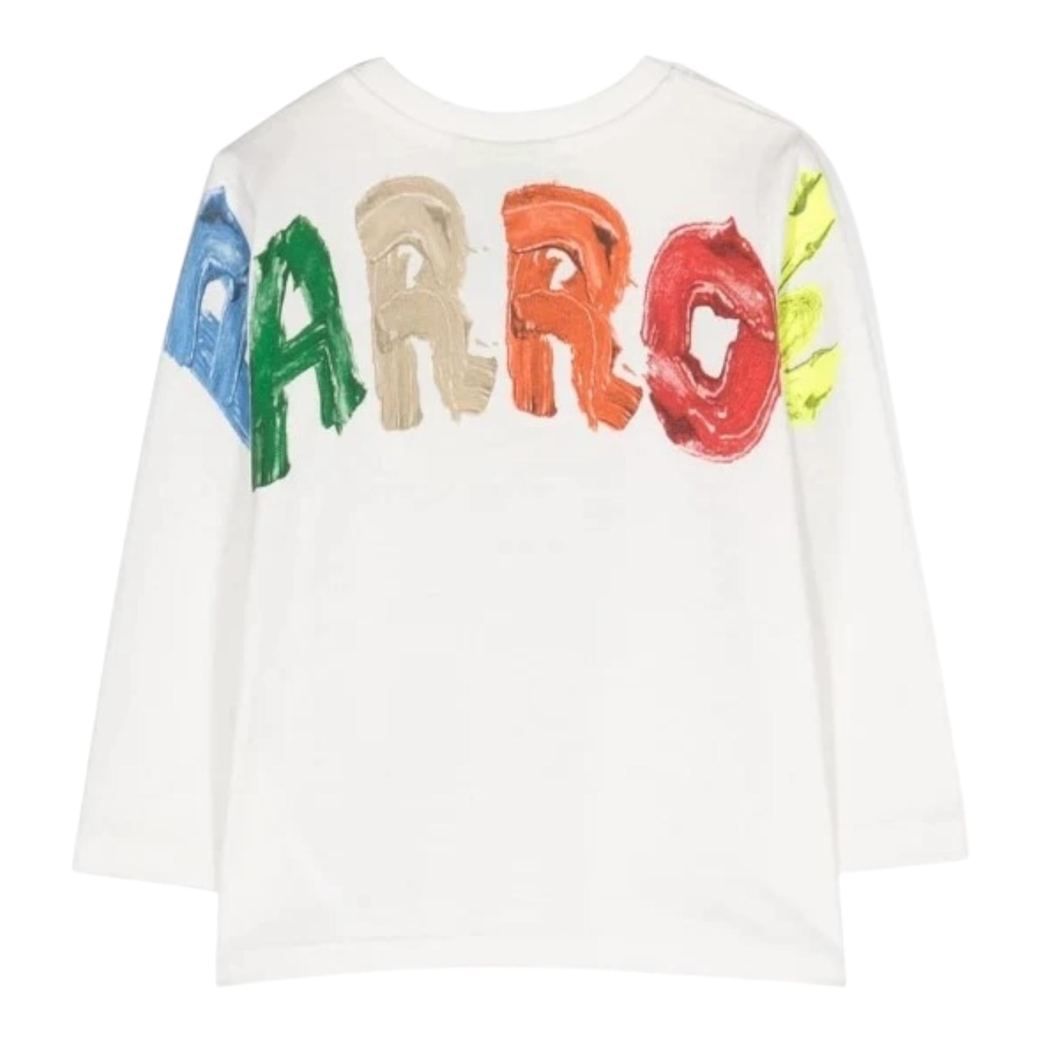 BARROW KIDS shirt girocollo tinta unita con stampa logo Bianco per Neonato F3BKUNTH136 BIANCO BARROW KIDS