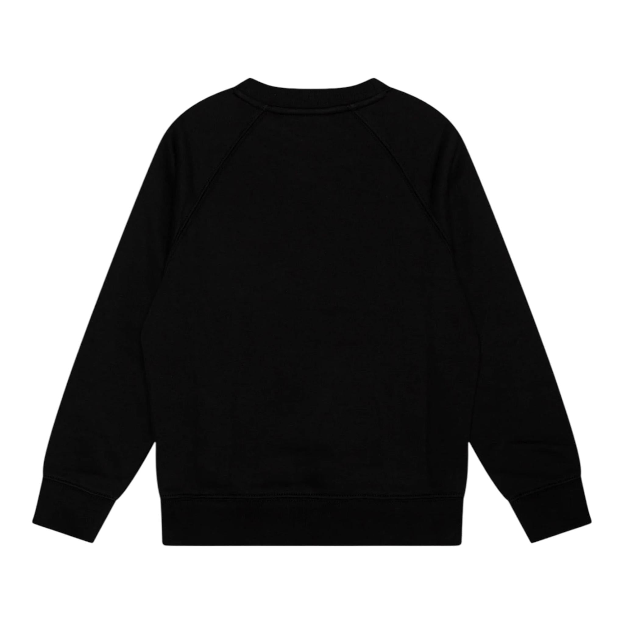 CALVIN KLEIN felpa tinta unita con logo girocollo Nero per Bambino IB0IB02326 NERO CALVIN KLEIN