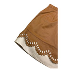 MIMISOL gonna tinta unita con trafori Cammello per Bambina MFGO172 CAMMELLO MIMISOL