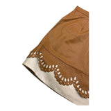 MIMISOL gonna tinta unita con trafori Cammello per Bambina MFGO172 CAMMELLO MIMISOL