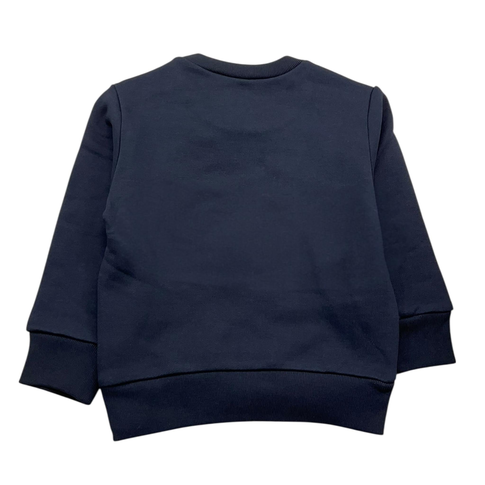 DSQUARED2 felpa chiusa girocollo tinta unita con logo Blu per Neonato DQ2501 BLU DSQUARED2