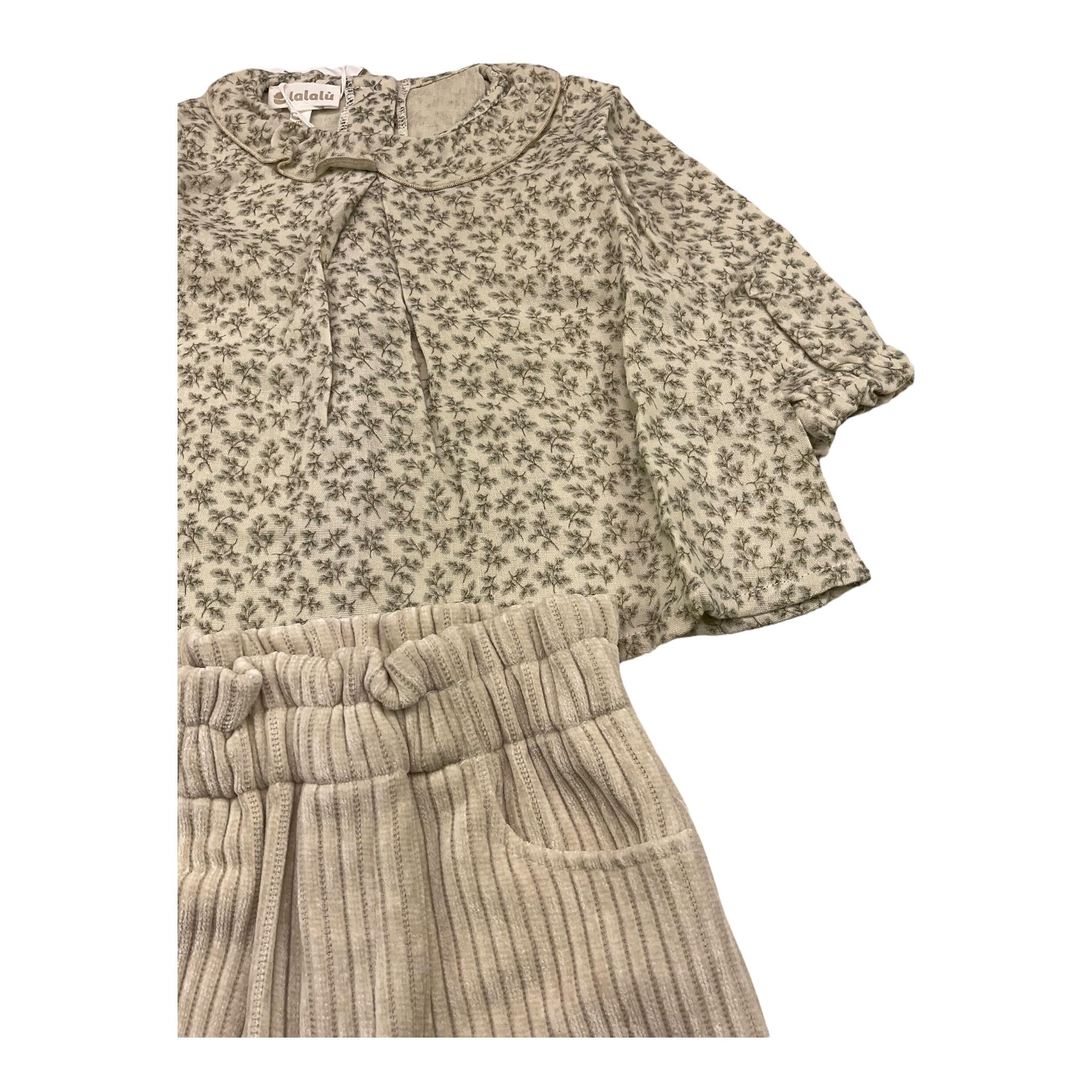 LALALU' completo 2 pezzi camicia-pantalone Beige per Neonata CTL011N BEIGE LALALU'