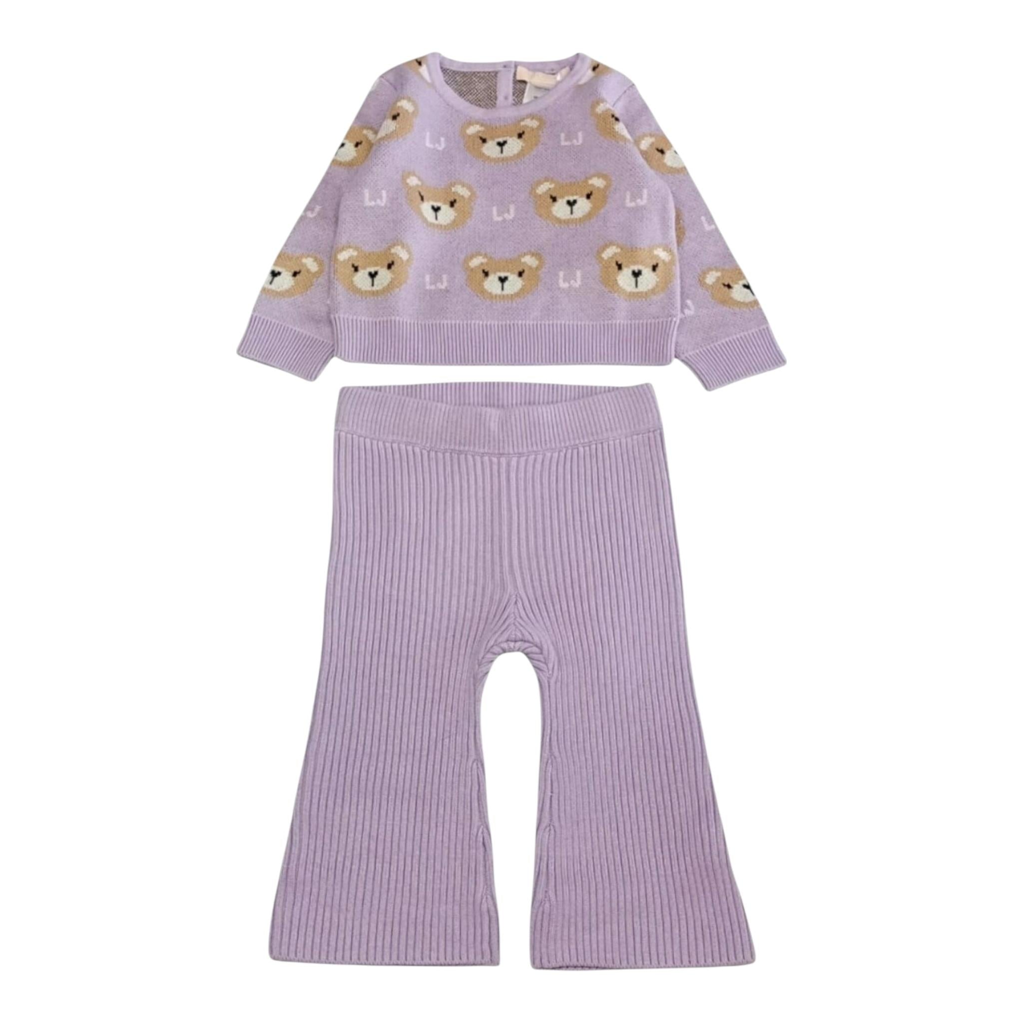 LIU JO completo 2 pezzi maglia-pantalone tinta unita Lilla per Neonata HF4052X LILLA LIU JO