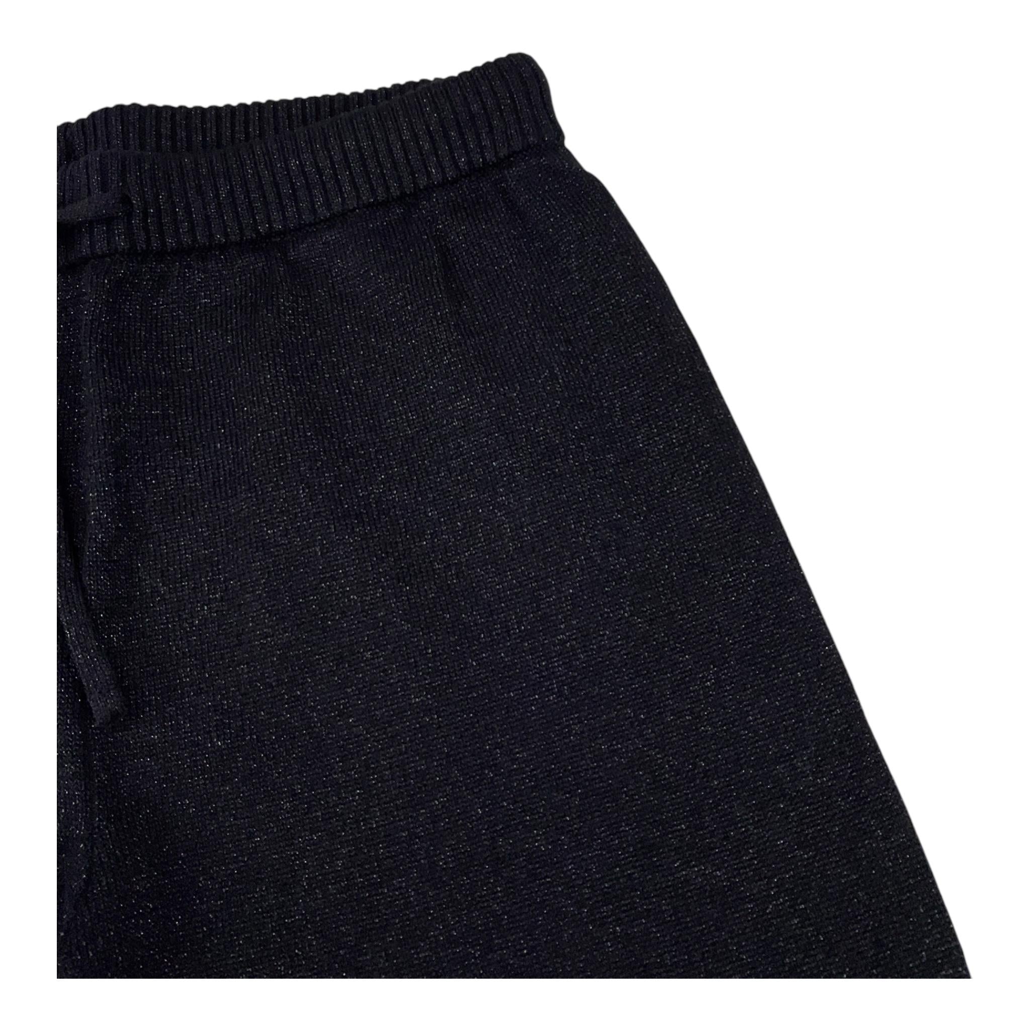 BOBOLI pantalone tinta unita modello palazzo glitterato Nero per Bambina 729356 NERO BOBOLI