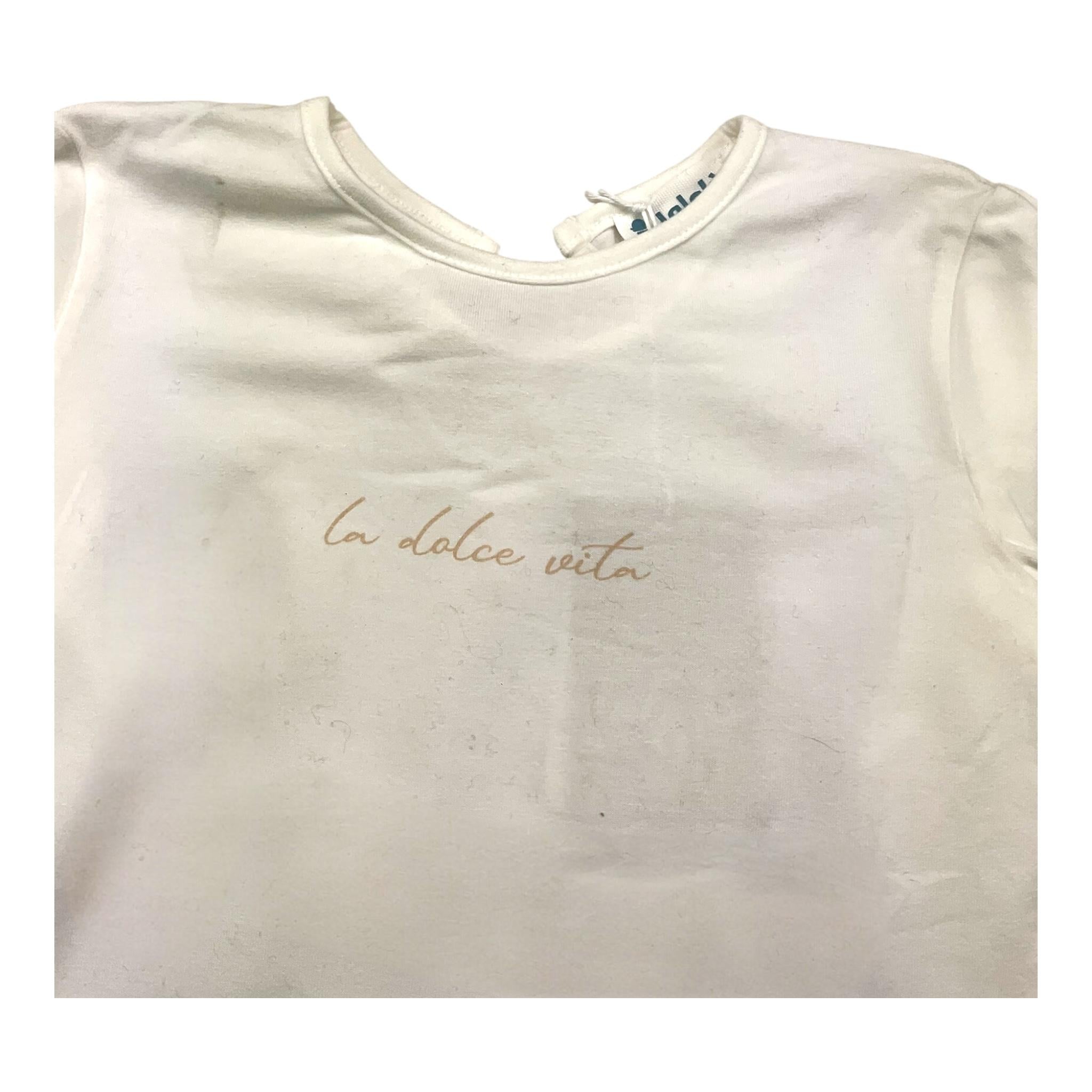 LALALU' shirt girocollo tinta unita con tulle Bianco per Neonata TSL170NB BIANCO LALALU'