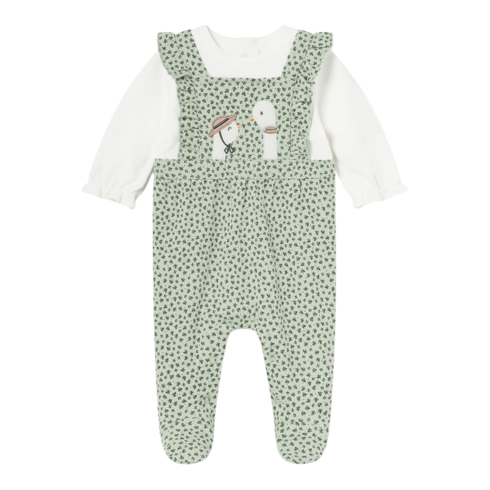 MAYORAL tutina manica lunga bicolore Verde per Neonata 2605 VERDE MAYORAL