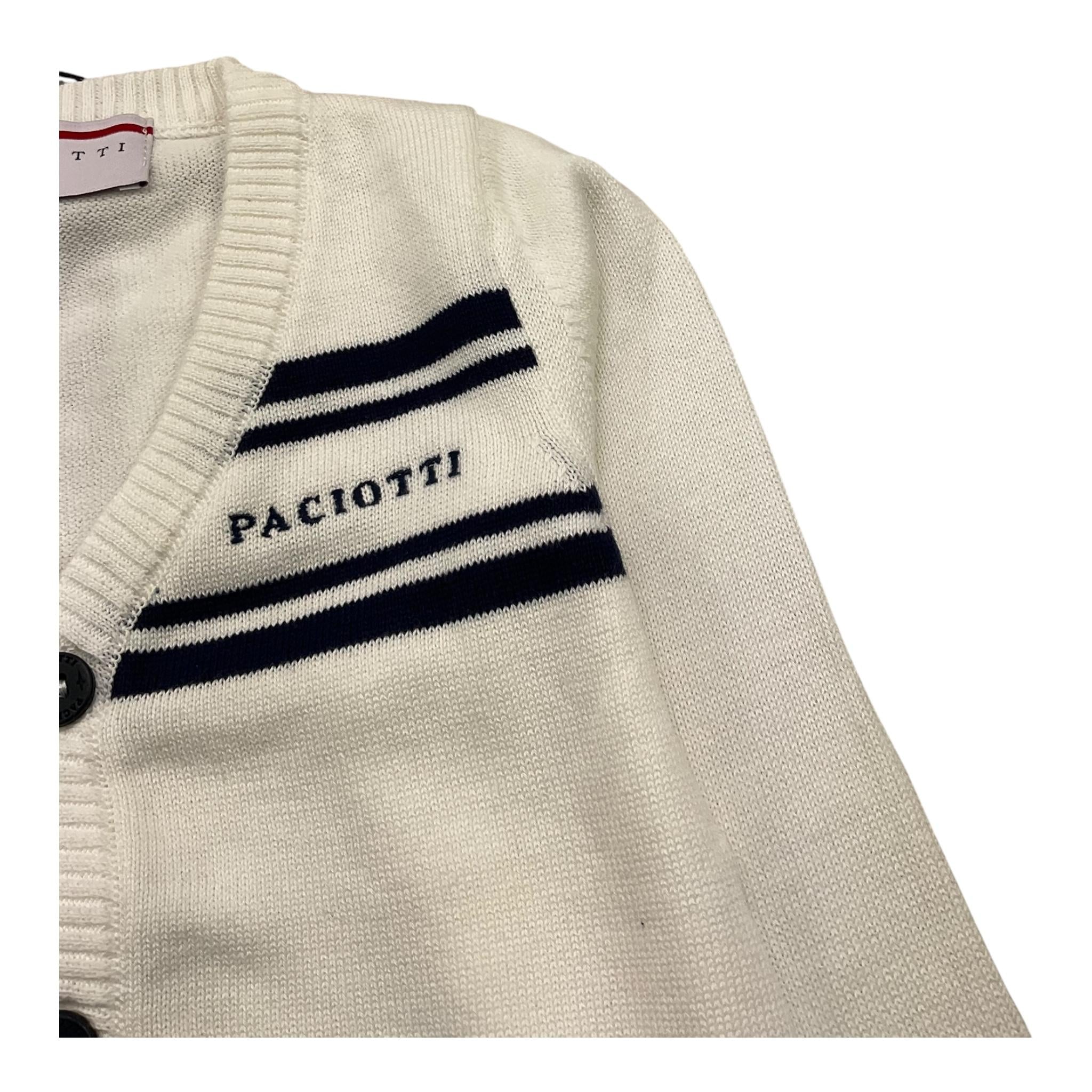 CESARE PACIOTTI cardigan tinta unita con logo Panna per Neonato MGP5361BN PANNA CESARE PACIOTTI