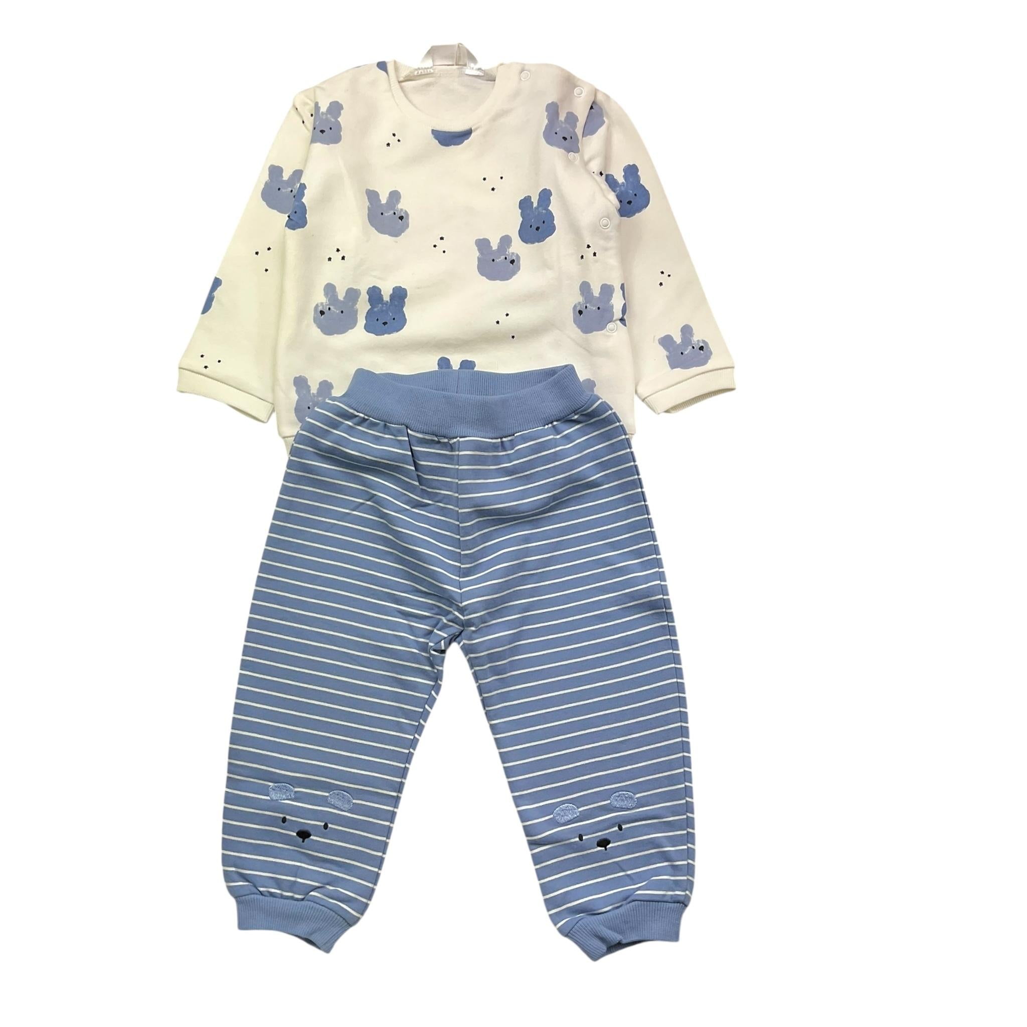 MAYORAL completo 2pz felpa-pantalone tinta unita Bianco per Neonato 2509 BIANCO MAYORAL