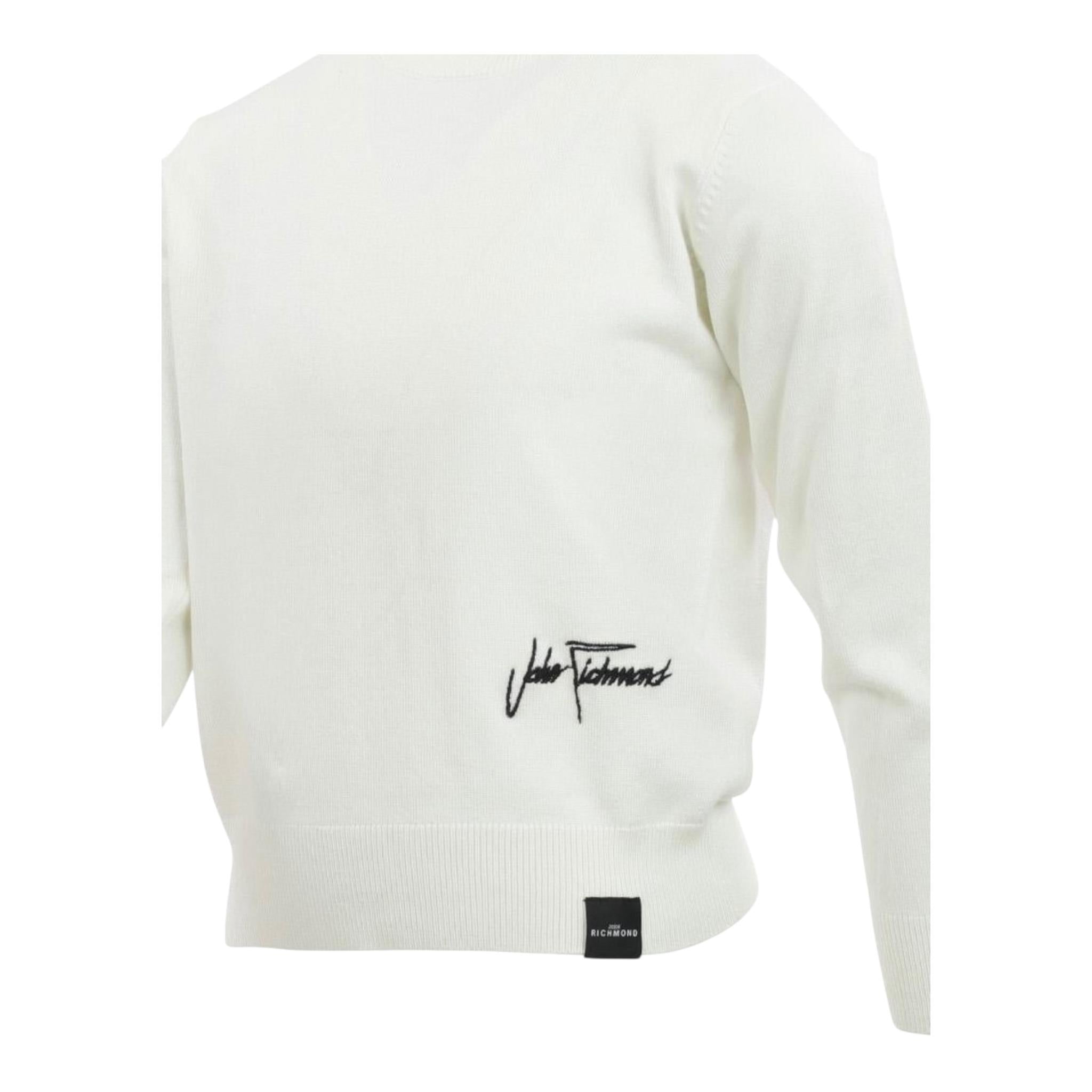 JOHN RICHMOND maglia girocollo tinta unita con stampa logo Bianco per Bambino RBA24066MAX BIANCO JOHN RICHMOND