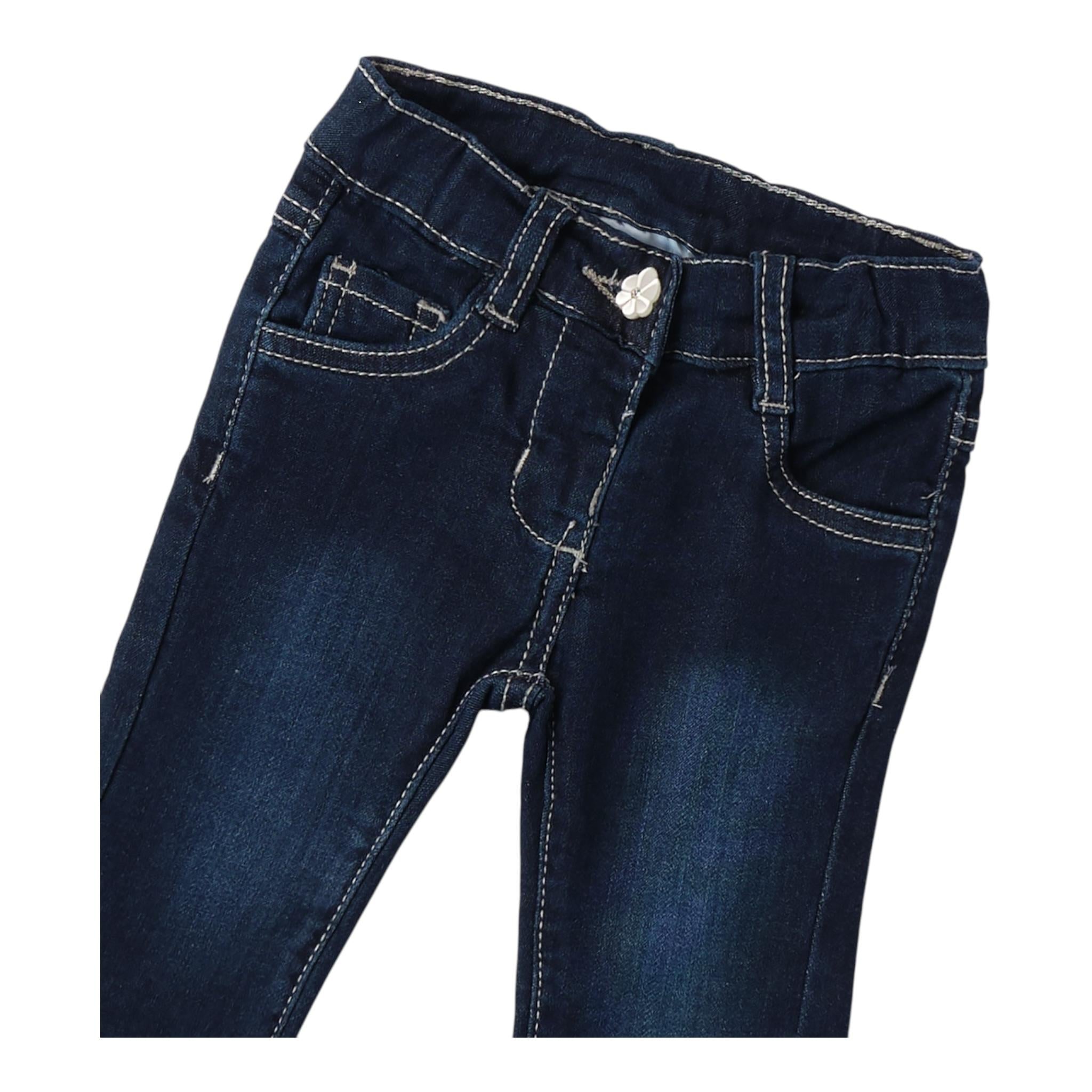 MINI BANDA jeans modello a zampa tinta unita Blu per Neonata A721 BLU MINI BANDA