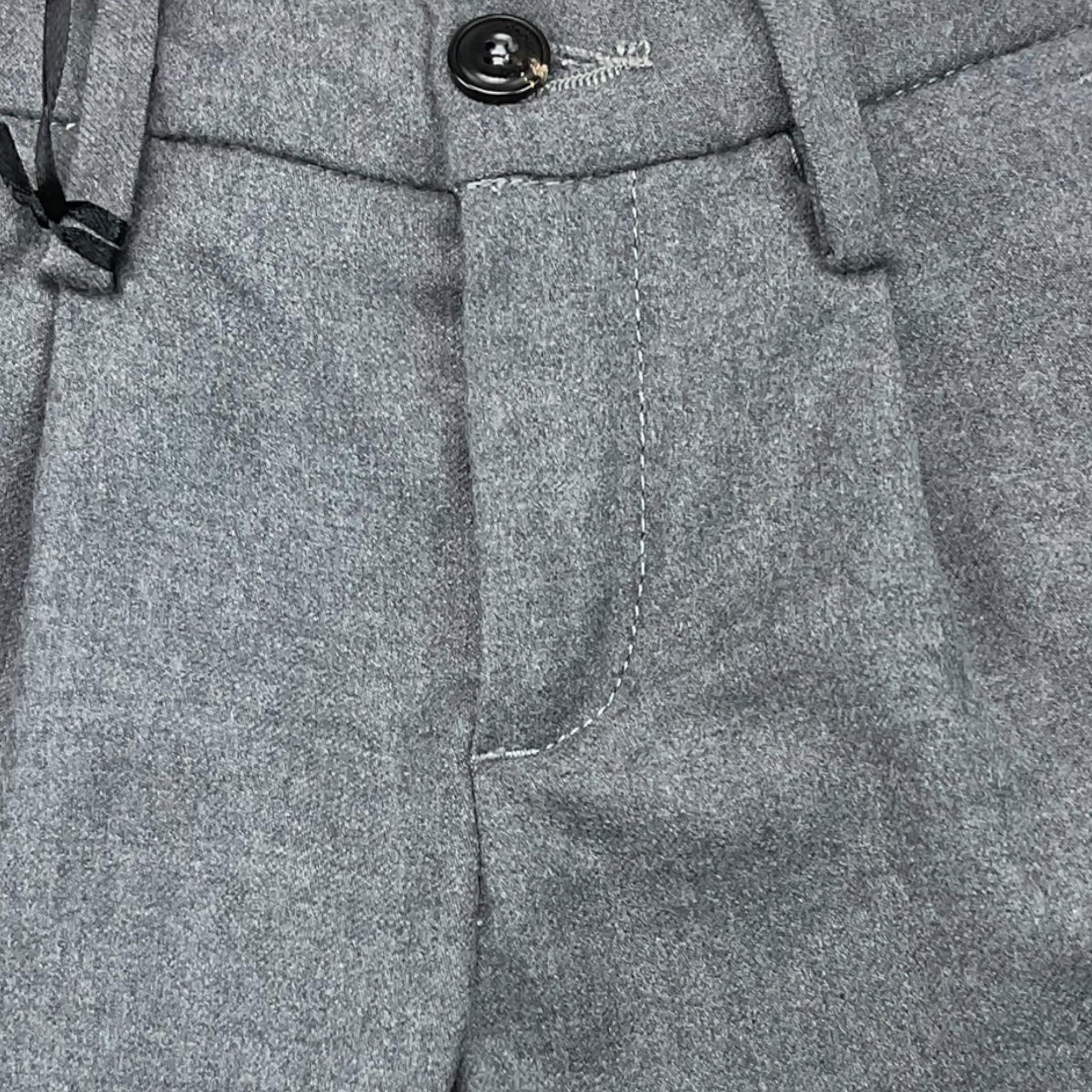 MICHAEL COAL pantalone tinta unita con elastico in vita Grigio per Bambino 020169 GRIGIO MICHAEL COAL