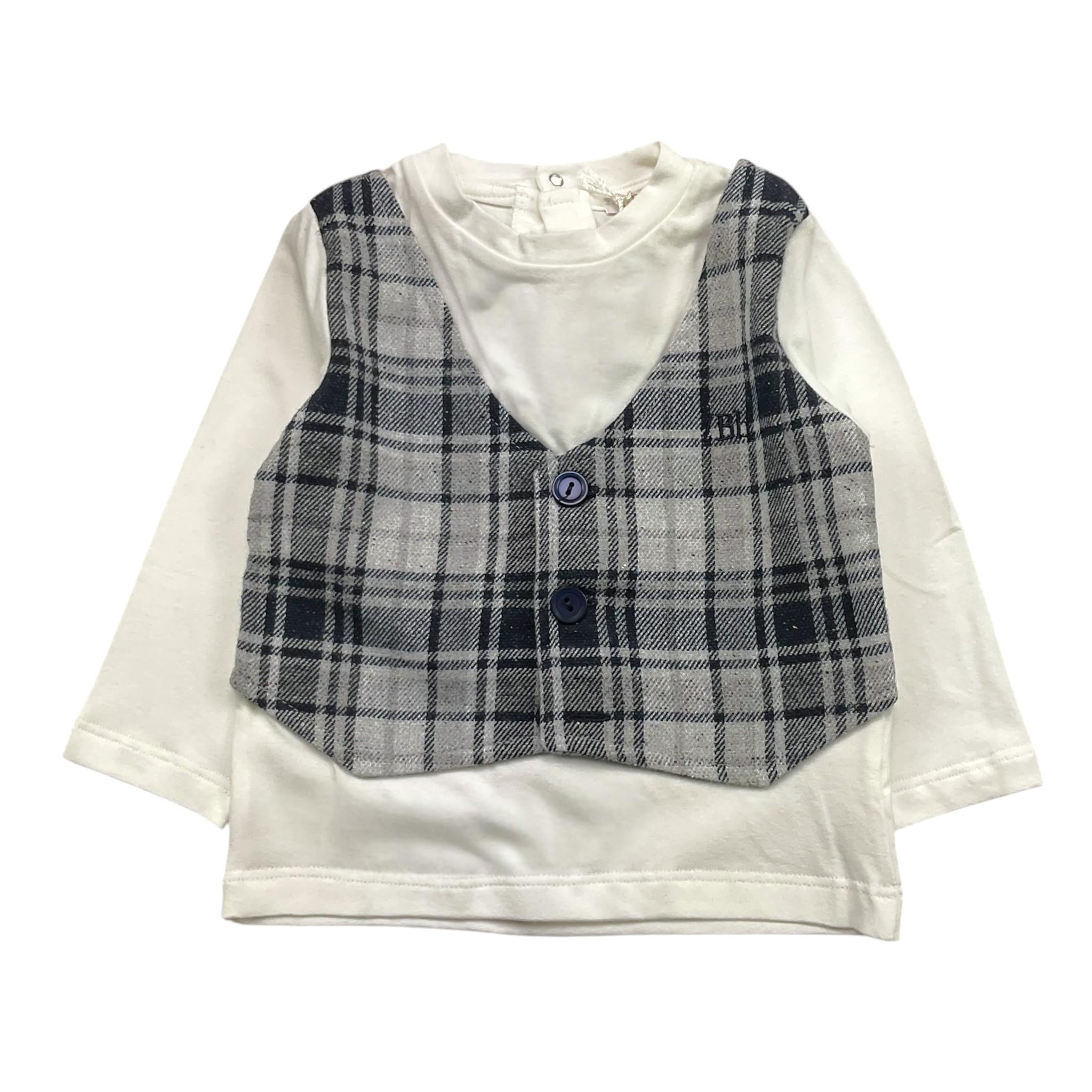 LE BEBE' shirt girocollo tinta unita con gilet integrato Bianco per Neonato LBB4386 BIANCO LE BEBE'