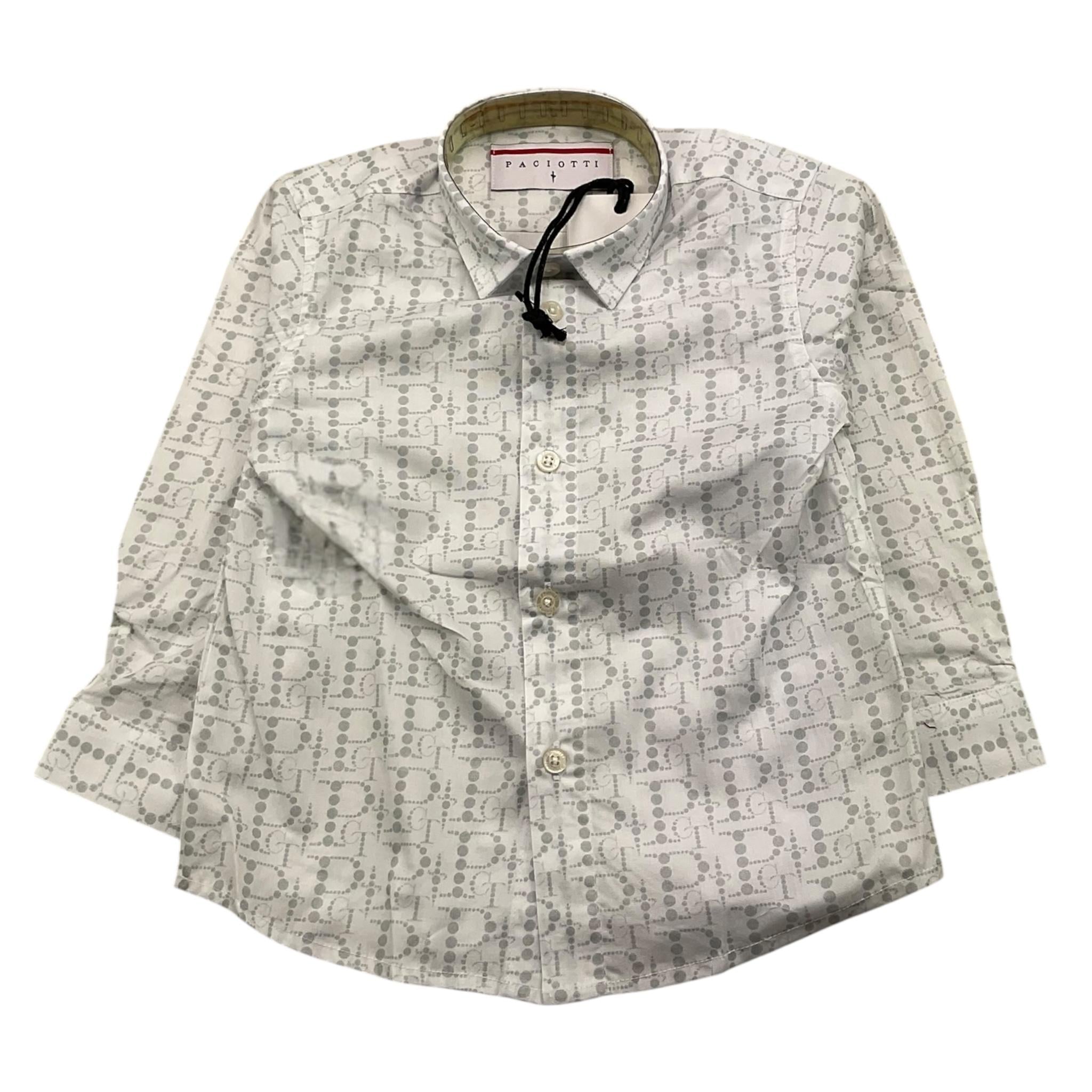 CESARE PACIOTTI camicia tinta unita con stampa Bianco per Bambino CMP5358BXX BIANCO CESARE PACIOTTI