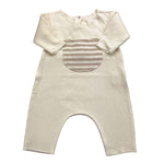 ZHOE & TOBIAH tutina tinta unita con stampa Panna per Neonato KTT6 PANNA ZHOE & TOBIAH