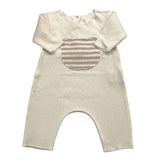 ZHOE & TOBIAH tutina tinta unita con stampa Panna per Neonato KTT6 PANNA ZHOE & TOBIAH