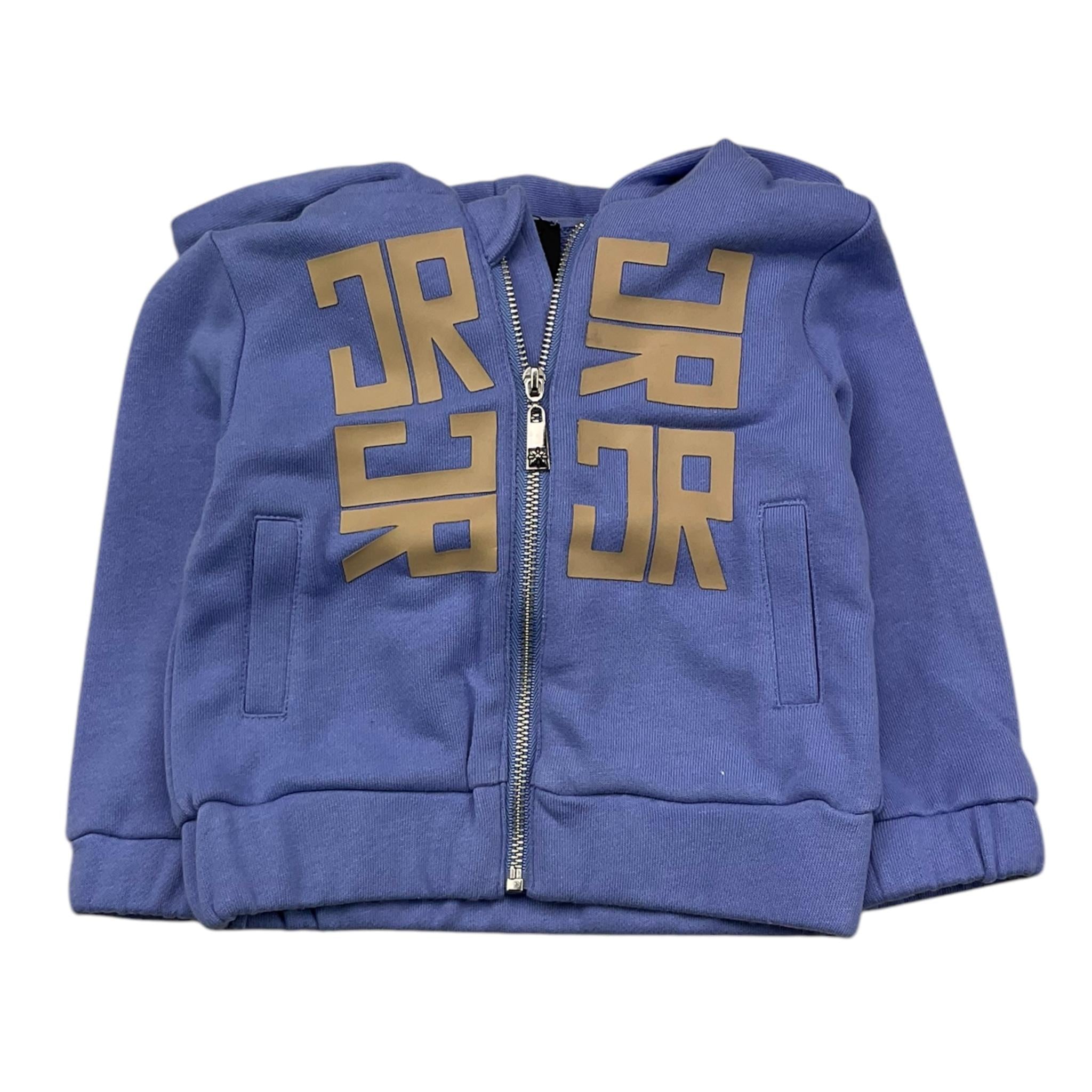 JOHN RICHMOND felpa con zip e cappuccio tinta unita con stampe Azzurro per Neonato RIA25052FE AZZURRO JOHN RICHMOND