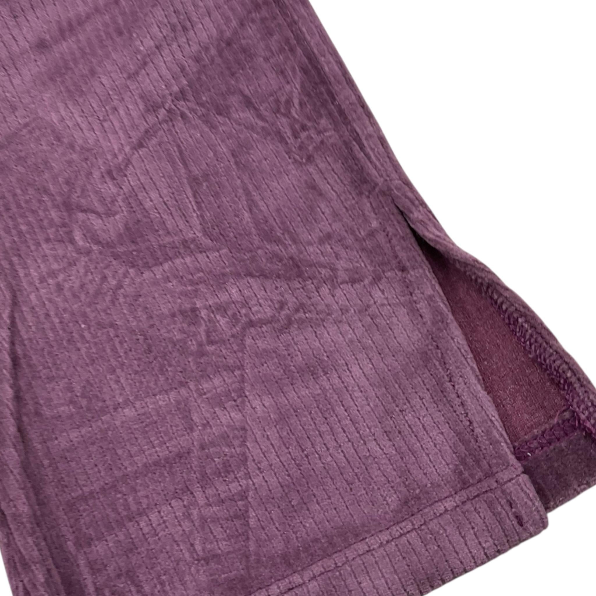 LA STUPENDERIA pantalone tinta unita modello zampa in velluto Viola per Bambina TJPN42X VIOLA LA STUPENDERIA