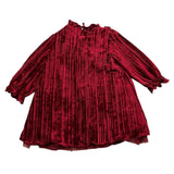 LE BEBE' abito manica lunga in velluto Rosso per Neonata LBG6079 ROSSO LE BEBE'