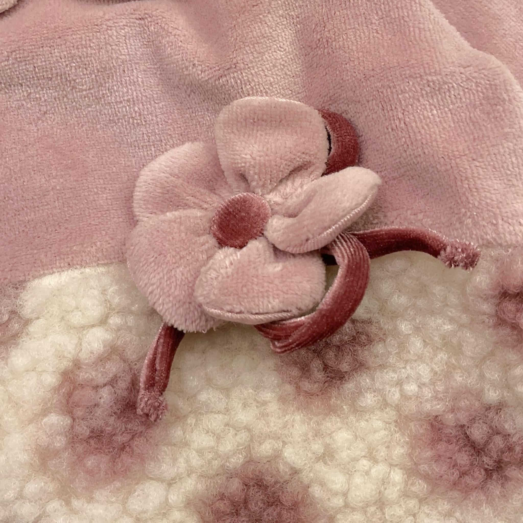 MARLU' pagliaccett tinta unita con fantasia pois Rosa per Neonata IB1023 ROSA MARLU'