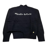 MANILA GRACE maglia mezzocollo tinta unita con logo Nero per Bambina MFJF24M168 NERO MANILA GRACE