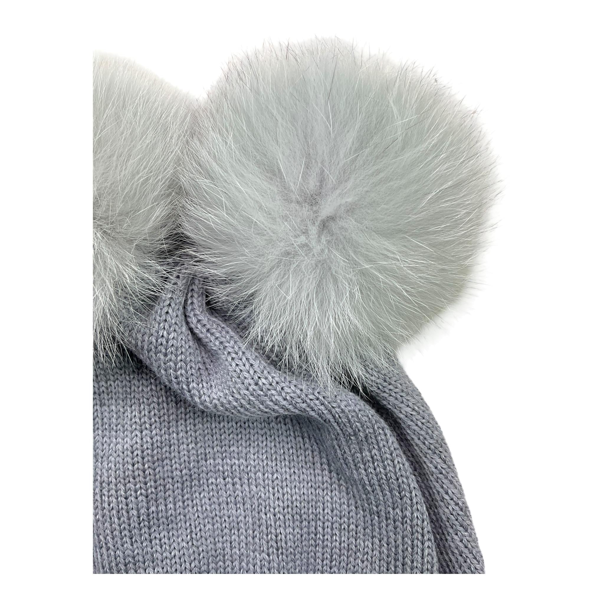 BABY LORD cappello tinta unita con pon pon Grigio per Bambina 616 GRIGIO BABY LORD