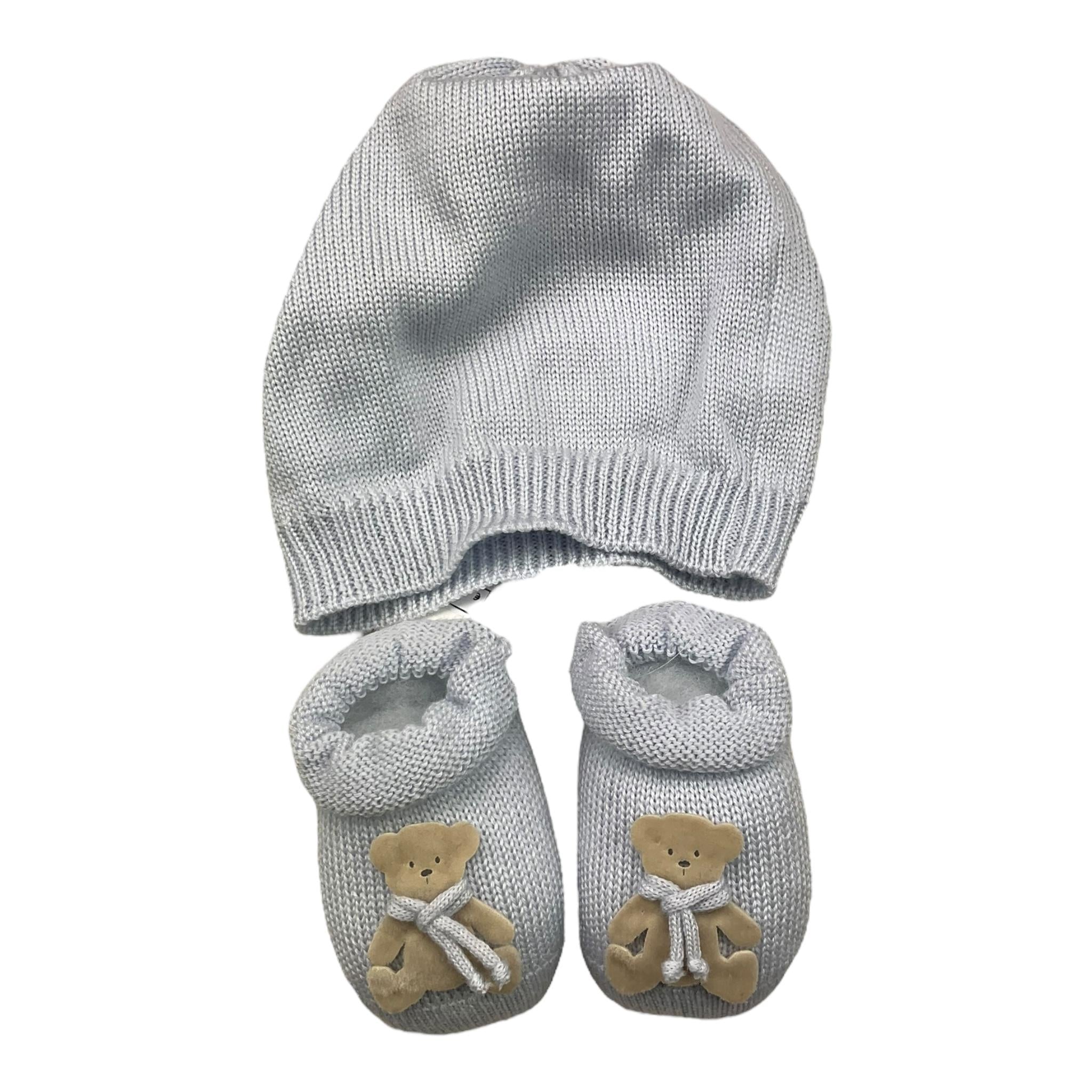 STORY LORIS set babbucce cappello tinta unita Azzurro per Neonato 21230 AZZURRO STORY LORIS