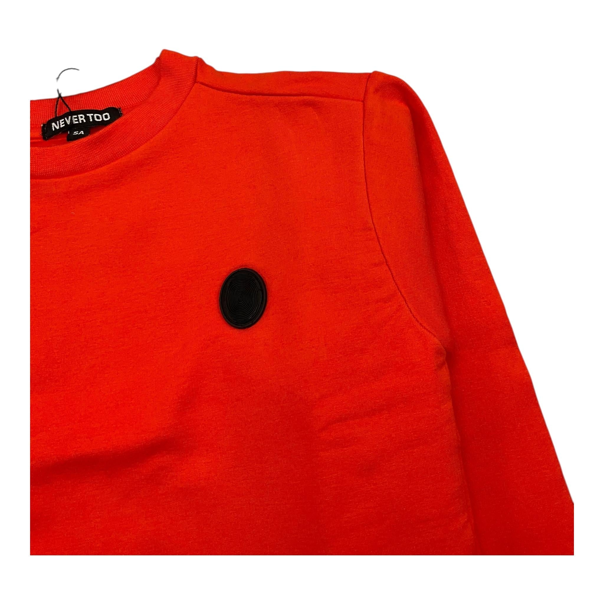 NEVER TOO felpa chiusa girocollo tinta unita Arancione per Bambino NT2158B ARANCIONE NEVER TOO