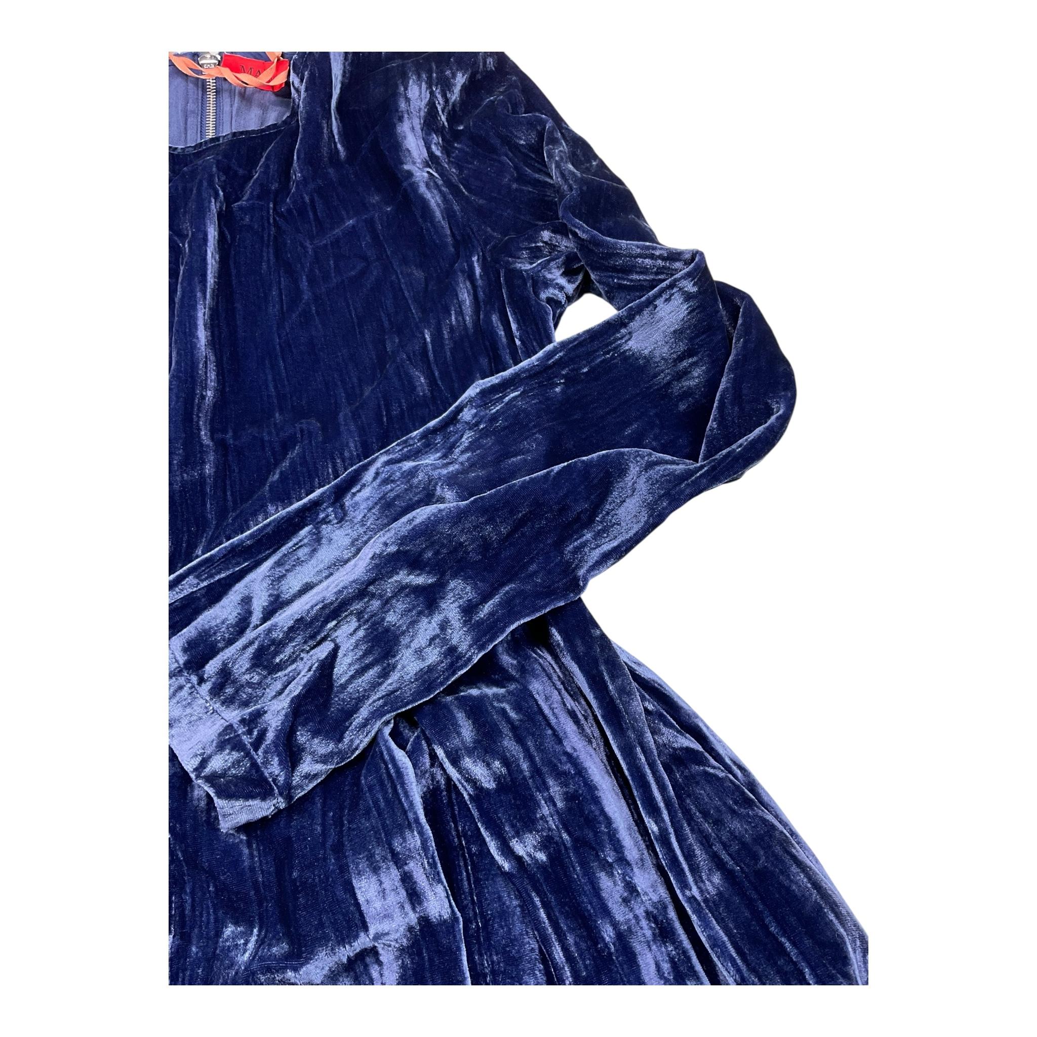 MAX&Co. tuta intera manica lunga in velluto Blu per Bambina MX0049 BLU MAX&Co.