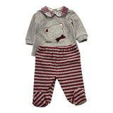 LE BEBE' completo 2pz maglia-ghettina bicolore con fantasia Grigio per Neonata LBG6124 GRIGIO LE BEBE'