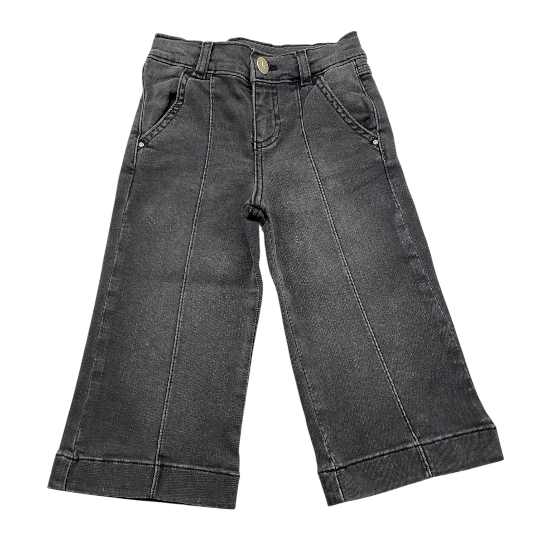 LIU JO jeans tinta unita modello palazo Nero per Neonata KF4079 NERO LIU JO