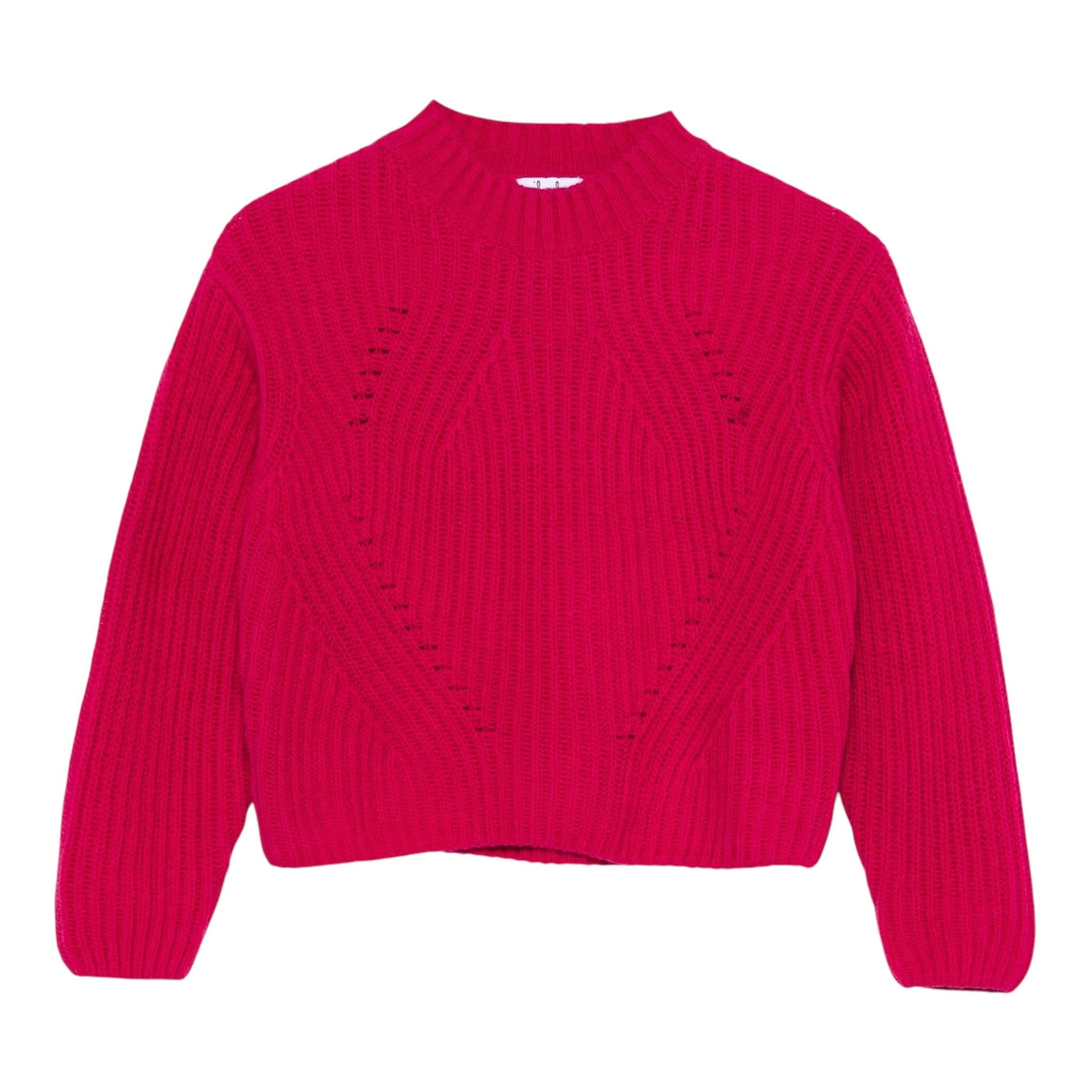 IL GUFO maglia mezzo collo tinta unita Fuxia per Neonata A24MA454EM220 FUXIA IL GUFO