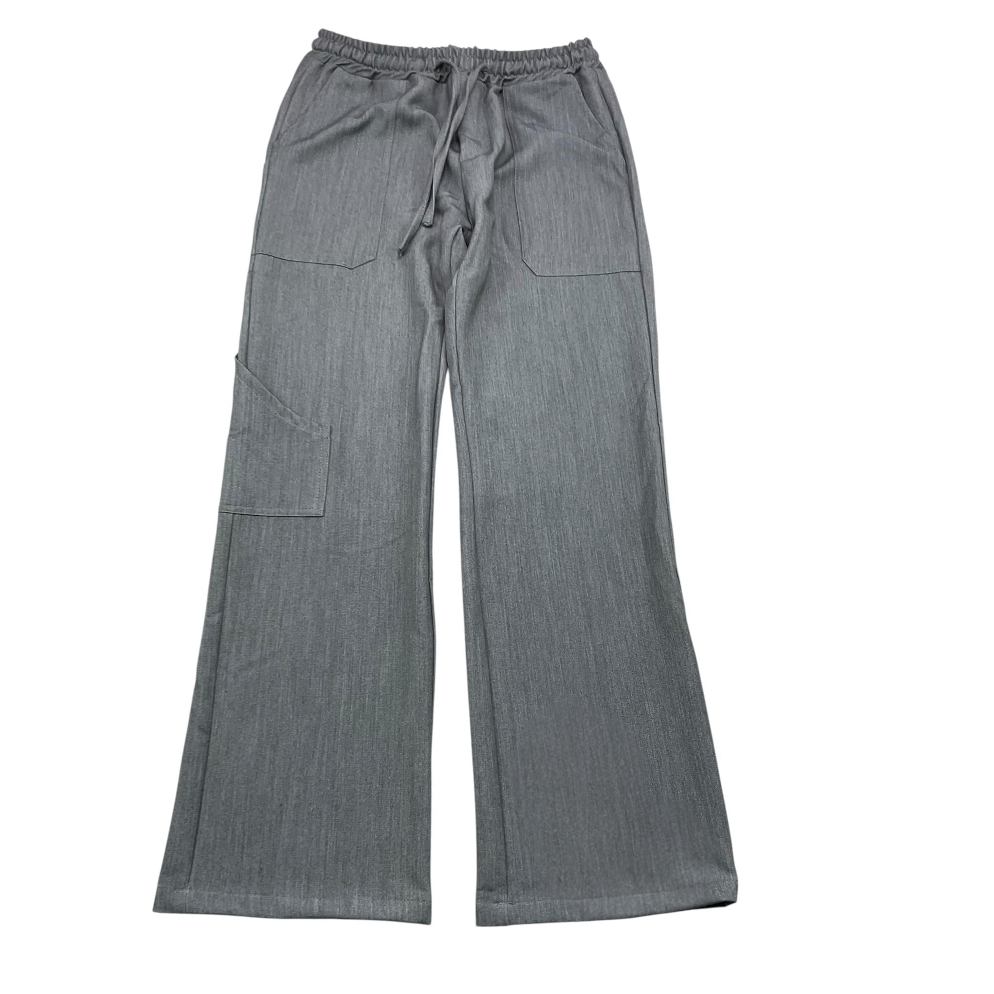 NAZARENO GABRIELLI pantalone tinta unita con elastico in vita Grigio per Bambino NG3408 GRIGIO NAZARENO GABRIELLI