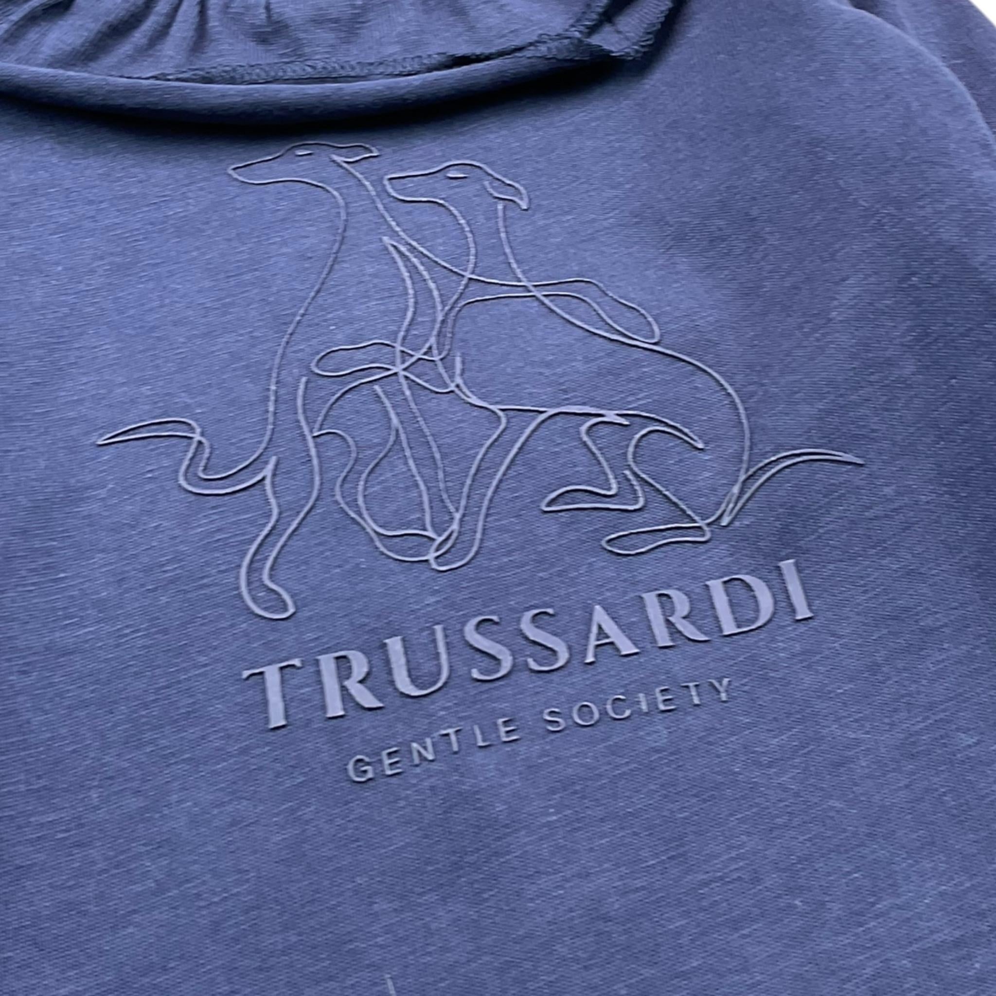 TRUSSARDI bordy tinta unita con stampa Blu per Neonata TIA25161BD BLU TRUSSARDI