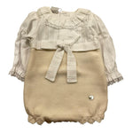 PAZ RODRIGUEZ pagliaccetto manica lunga bicolore Panna per Neonata 0051110722 PANNA PAZ RODRIGUEZ