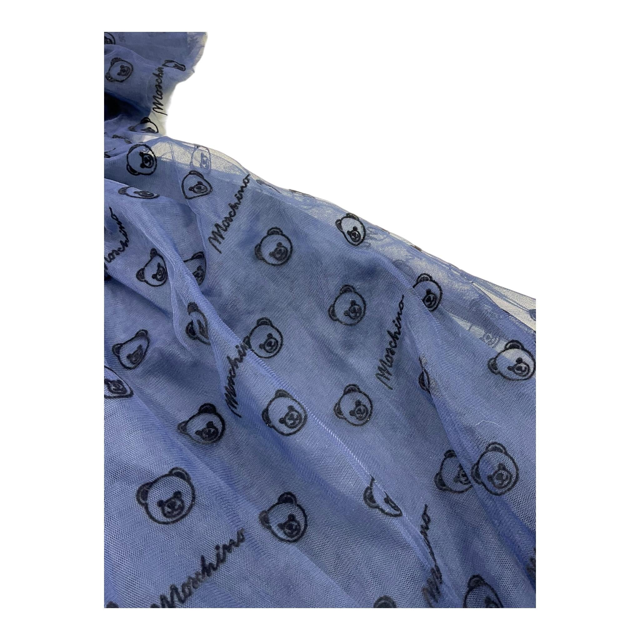 MOSCHINO abito tinta unita logato Blu per Bambina HDV0GW BLU MOSCHINO