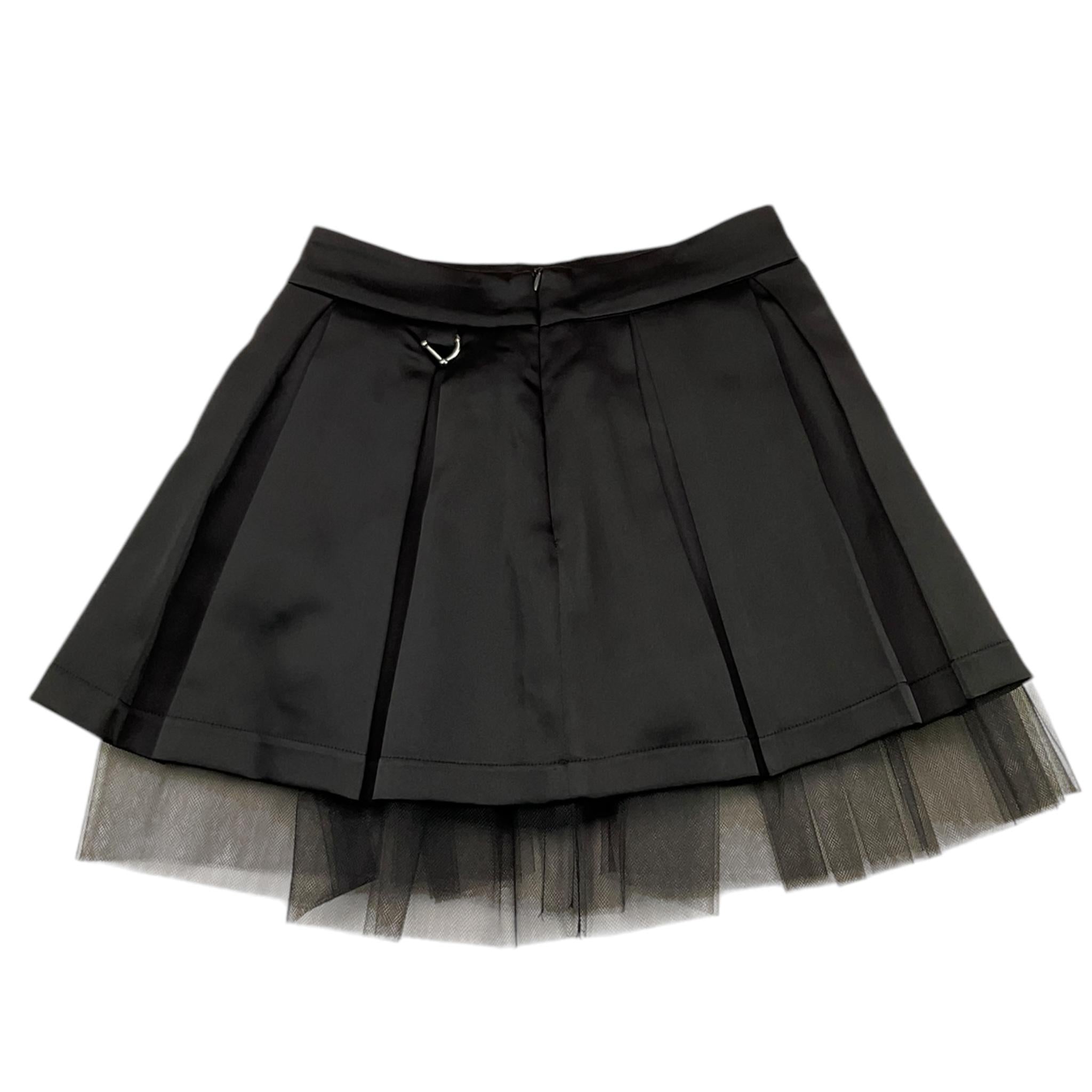 JOHN RICHMOND gonna tinta unita con tulle Nero per Bambina RGA25055GO NERO JOHN RICHMOND