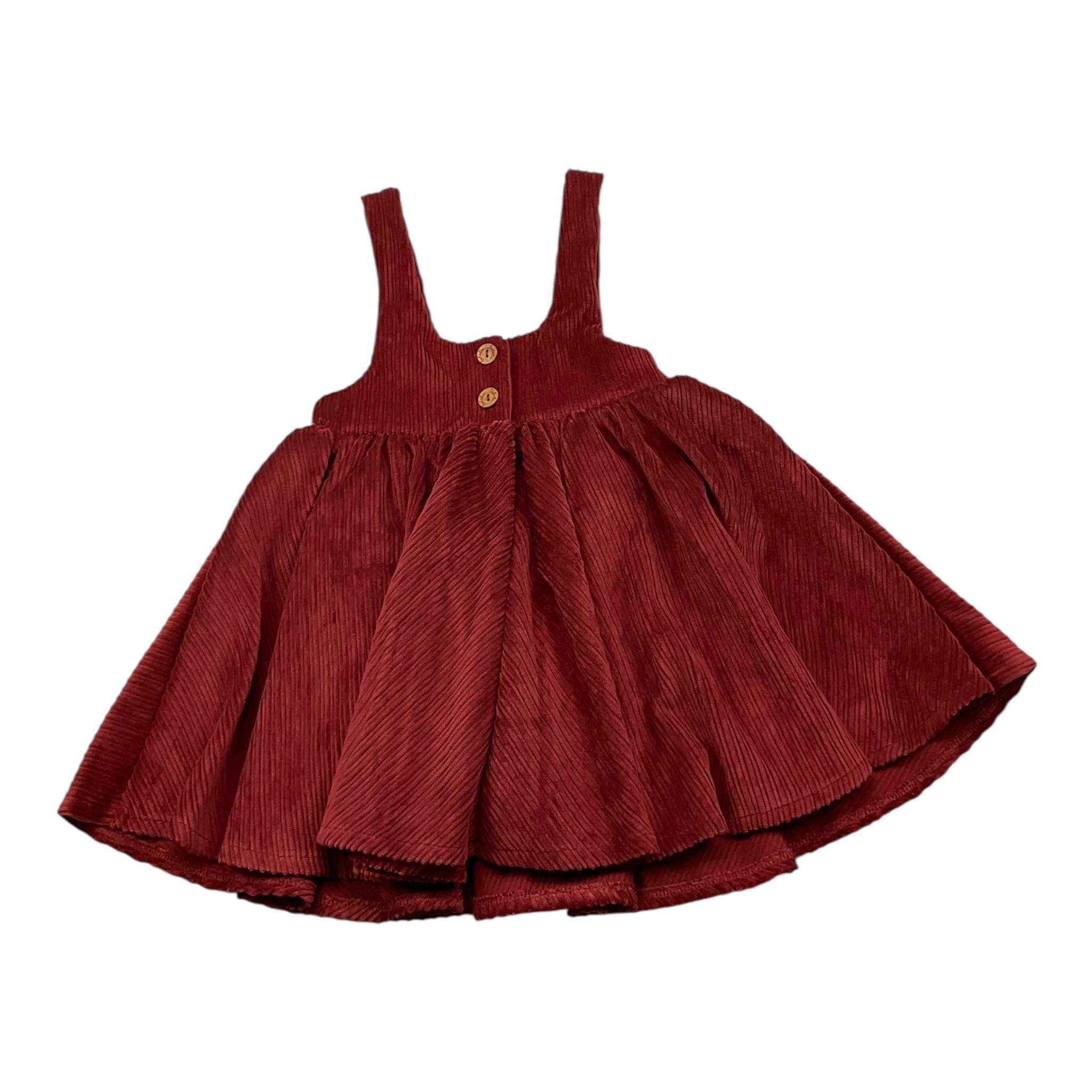LALALU' salopette tinta unita in velluto Rosso per Bambina SLTL70LB ROSSO LALALU'